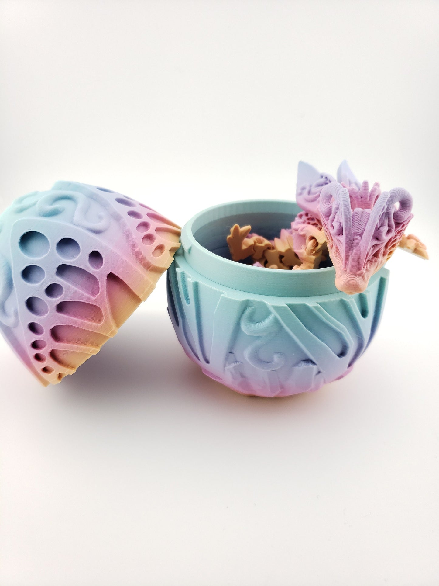 Articulated Butterfly Dragon And Matching Egg - Flexible Sensory Toy - Unique Gift