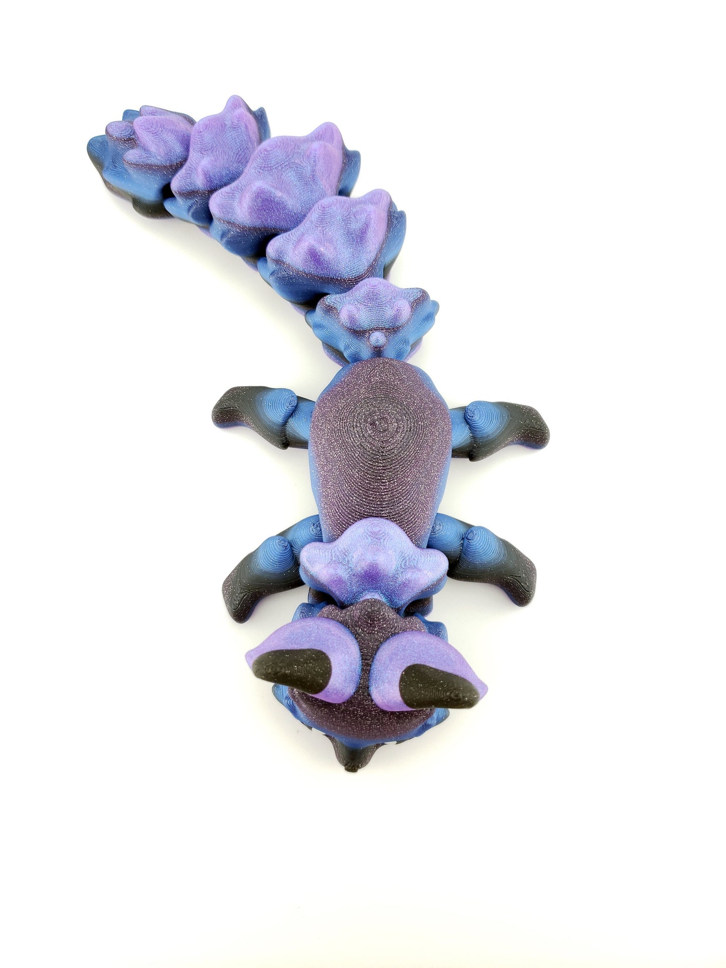 Lunar The Galaxy Fox Flexi Fox 7.5 Inches - 3D Printed Fidget Fantasy Creature - Authorized Seller - Articulated