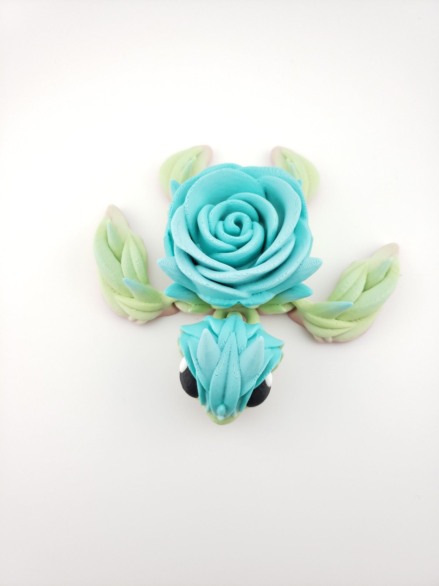3D-Printed Articulated Rose Turtle Decor Desk Decor Fidget Toy - Animal Figurine - Authorized Seller