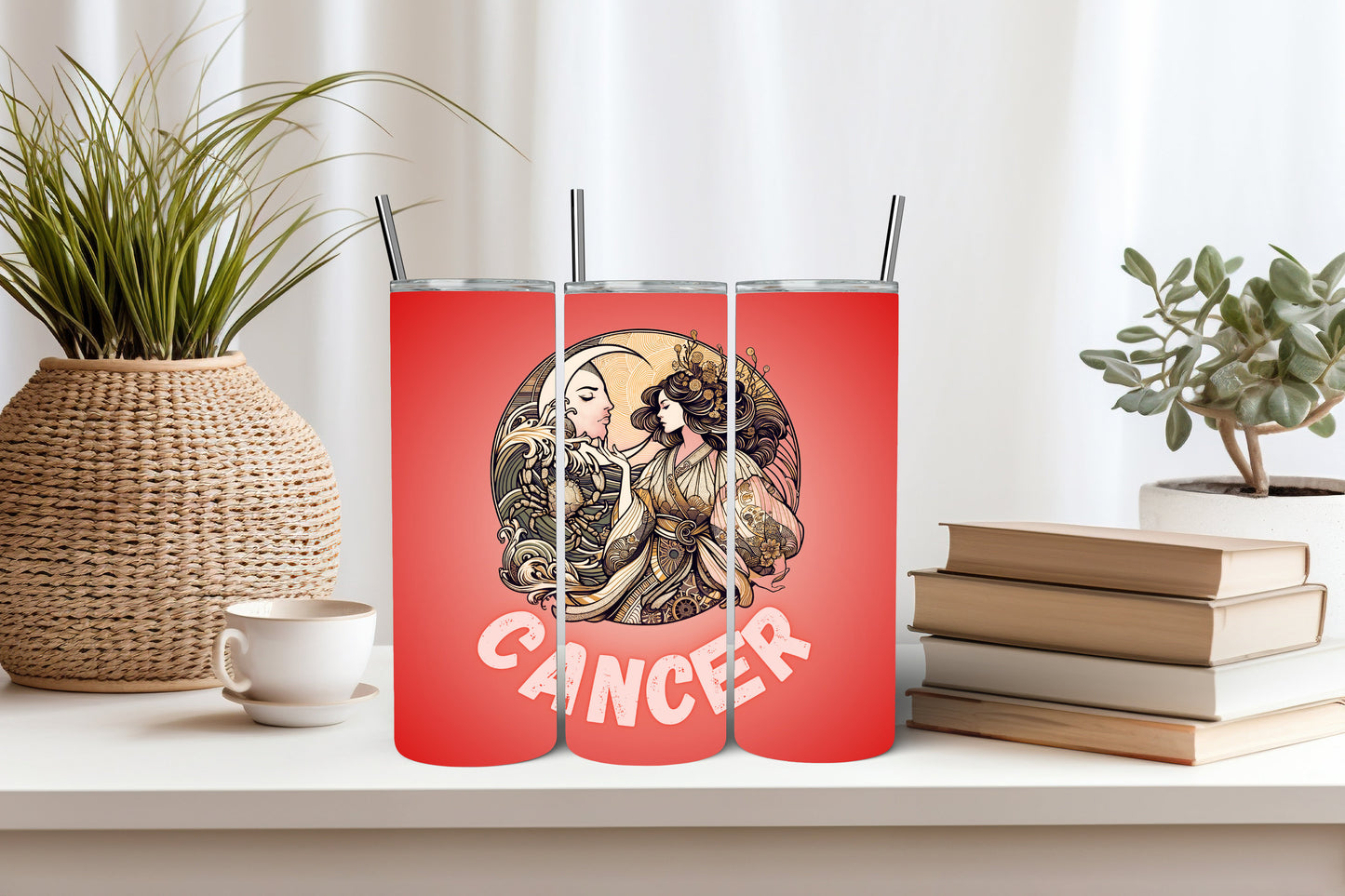 Crab Constellation Cancer 20 oz Tumbler - Lunar Zodiac Travel Cup