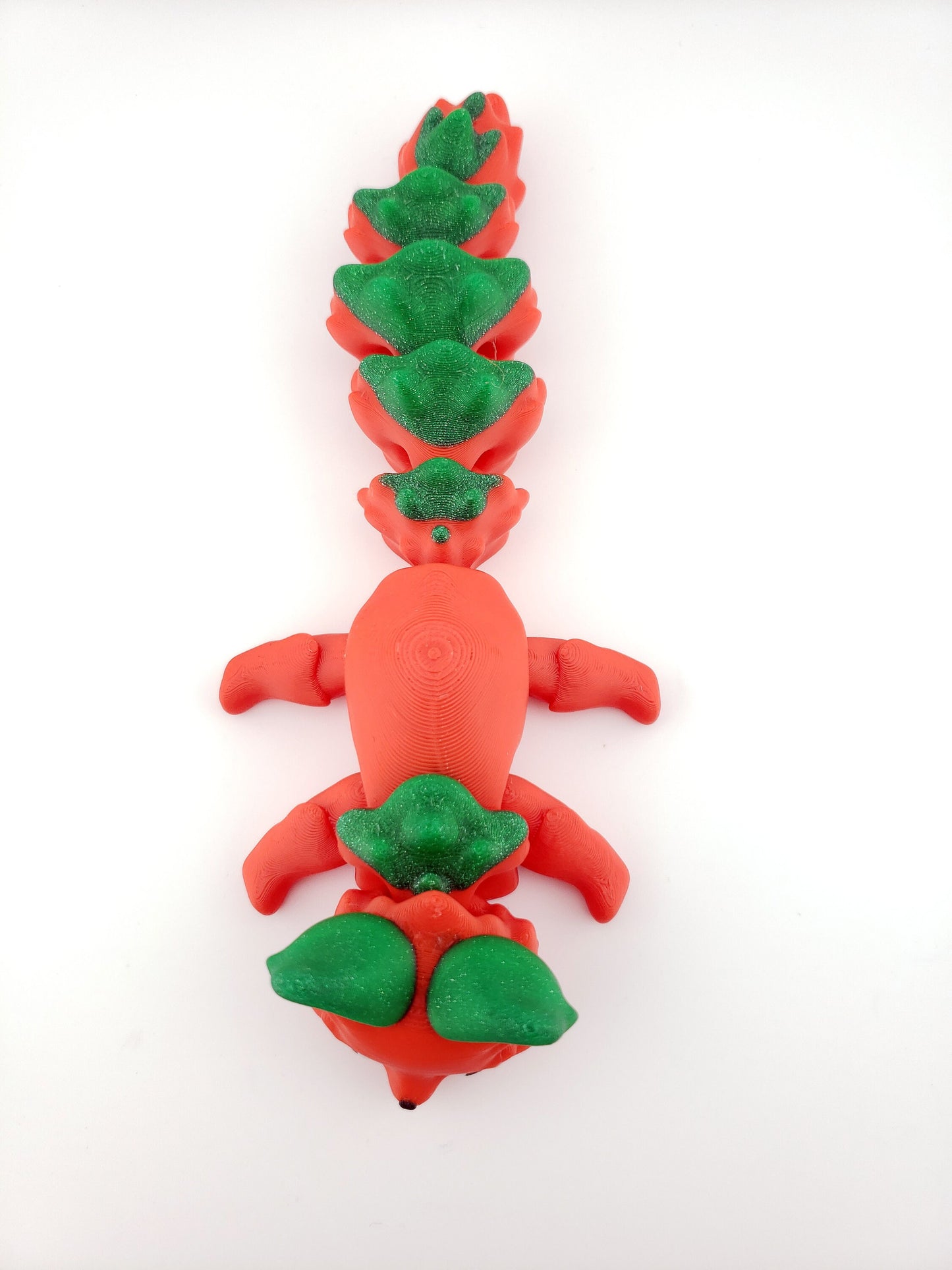 Sara The Strawberry Fox Flexi Fox 7.5 Inches - 3D Printed Fidget Fantasy Creature - Authorized Seller - Articulated