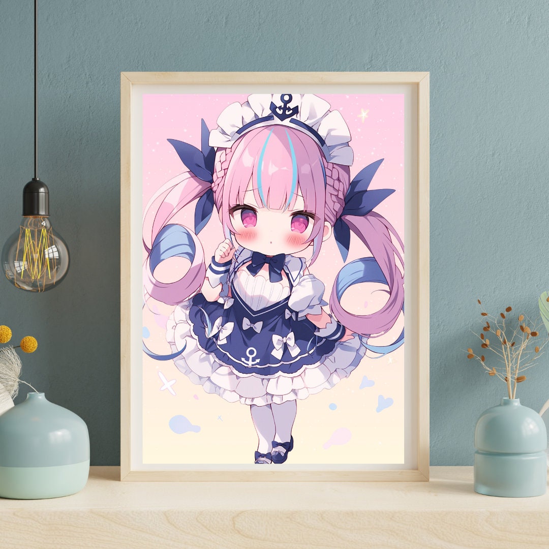 Bubblegum Stream: Chibi Virtual Idol Art Print