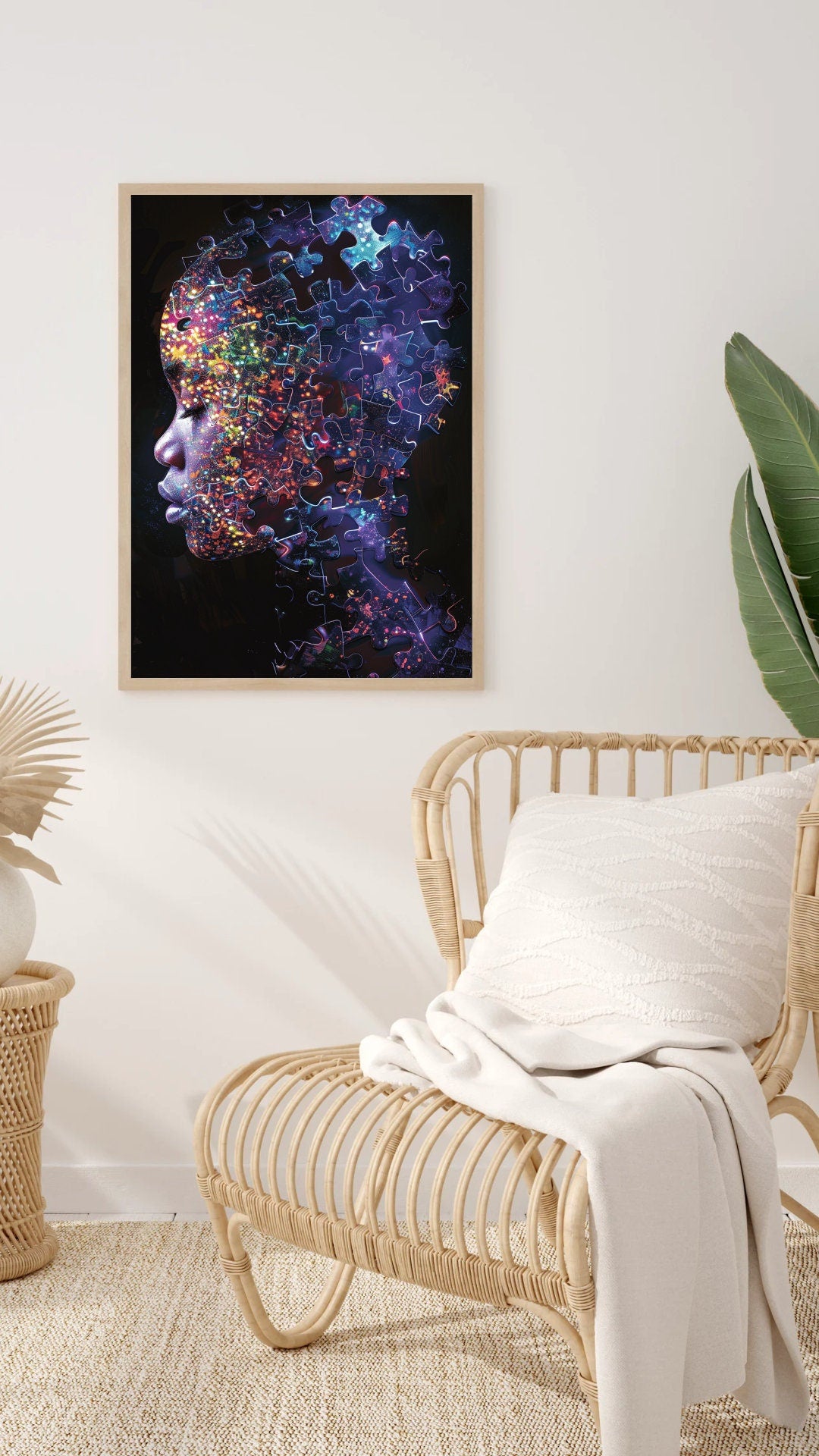 Fragmented Self: The Many Faces Art Print