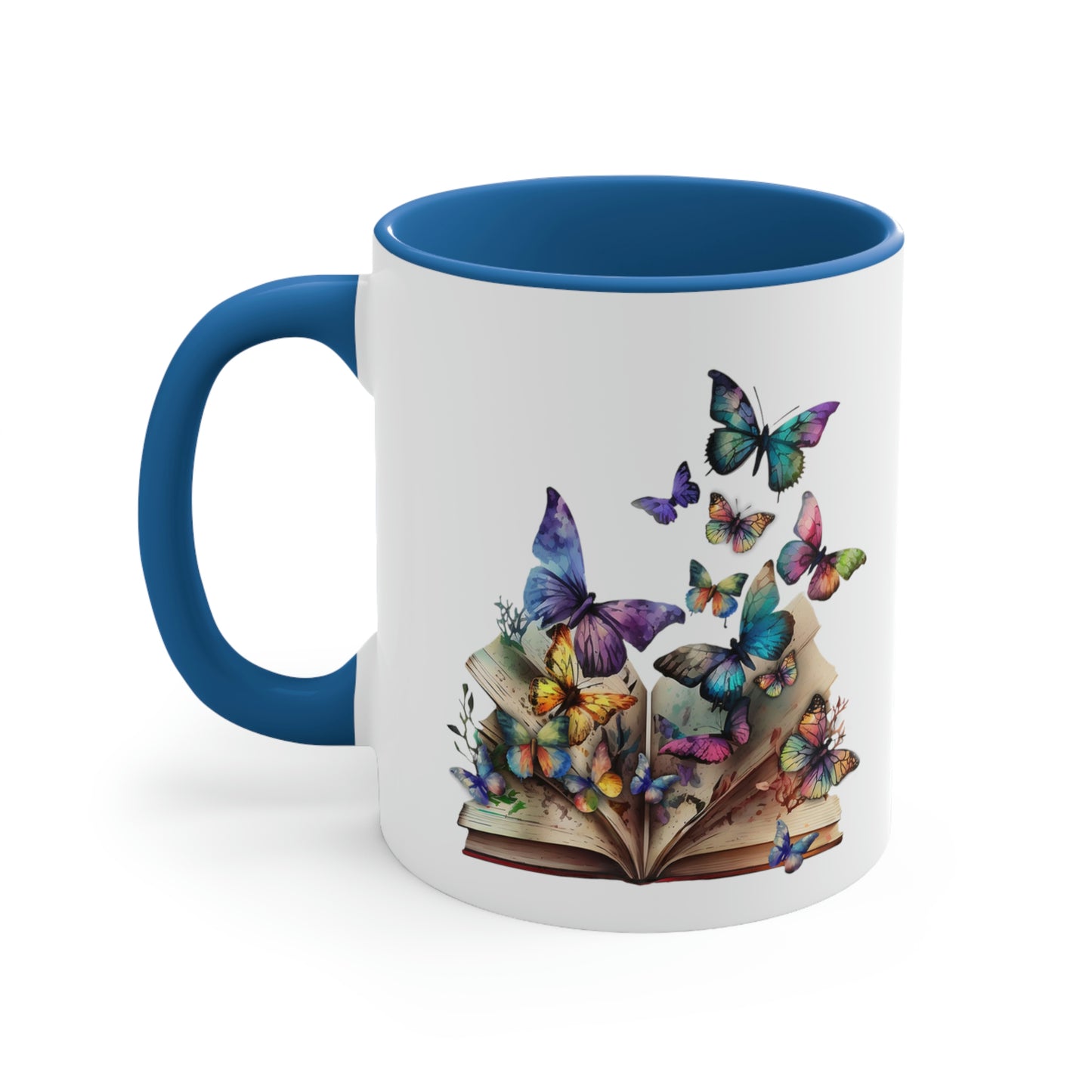 Colorful Butterfly Book Mug, Butterfly Lover Gift, Bookworm Mug,Literary Gift,Reading Mug,Butterfly Decor Book Lover Mug,Butterfly Magic Mug