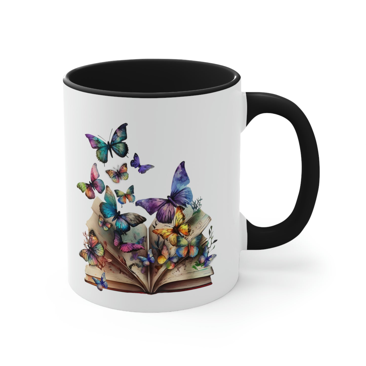 Colorful Butterfly Book Mug, Butterfly Lover Gift, Bookworm Mug,Literary Gift,Reading Mug,Butterfly Decor Book Lover Mug,Butterfly Magic Mug