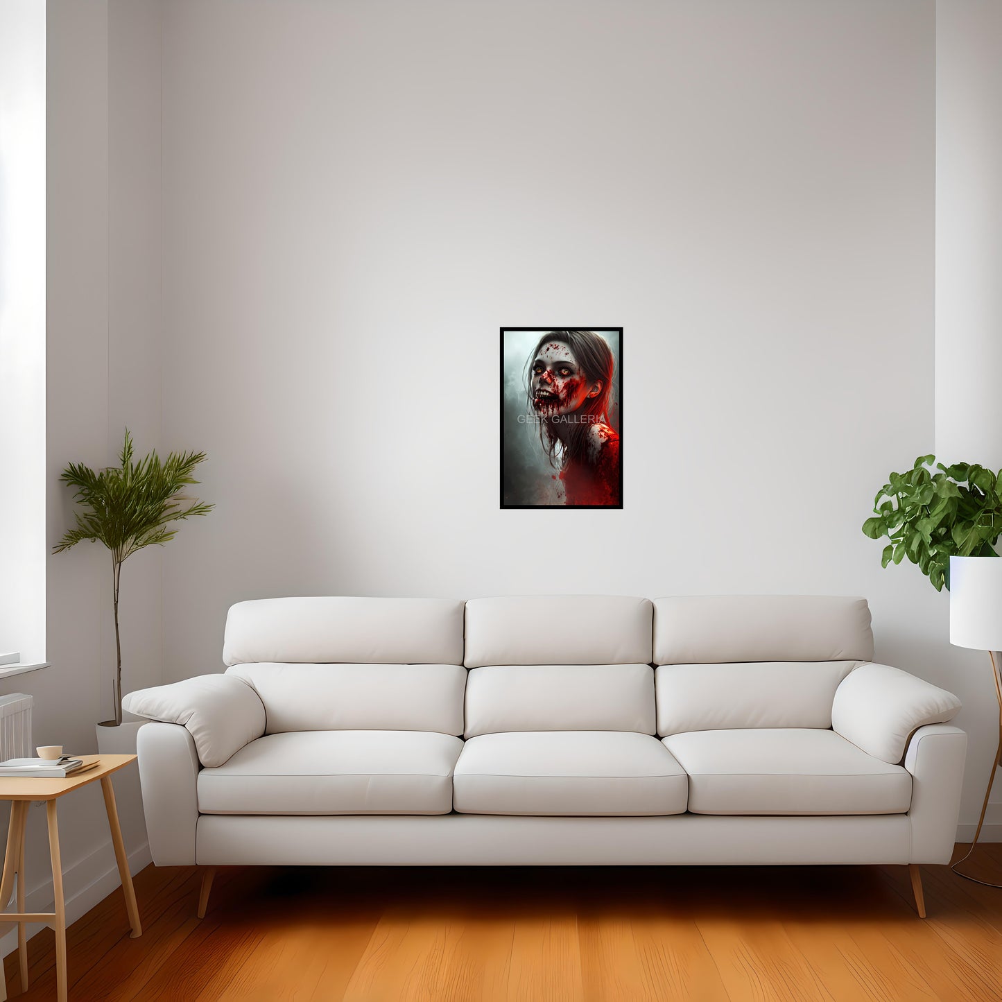 Zombie Girl V1 Art Print - 11x17 Inch Poster of a Creepy and Gruesome Undead Survivor