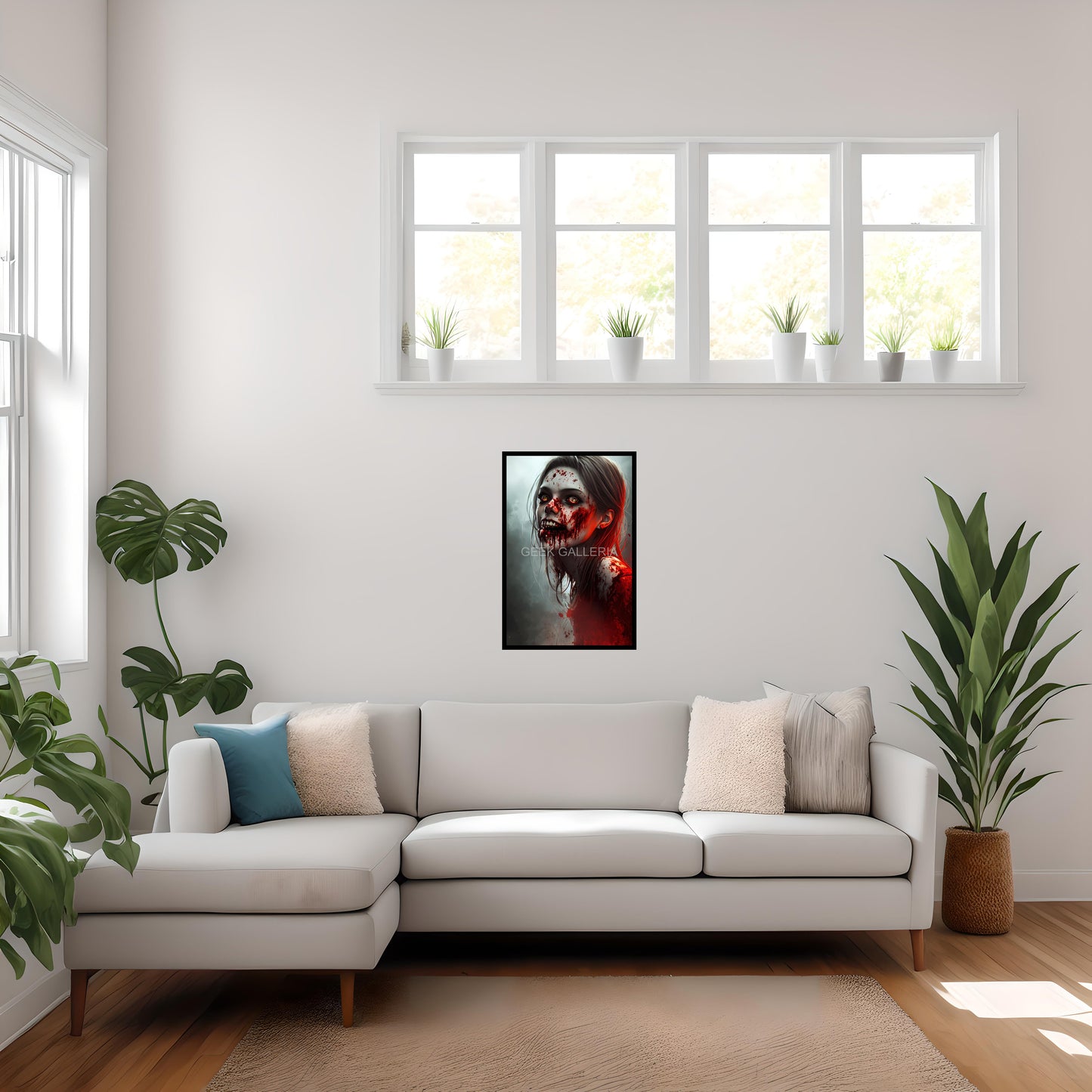 Zombie Girl V1 Art Print - 11x17 Inch Poster of a Creepy and Gruesome Undead Survivor