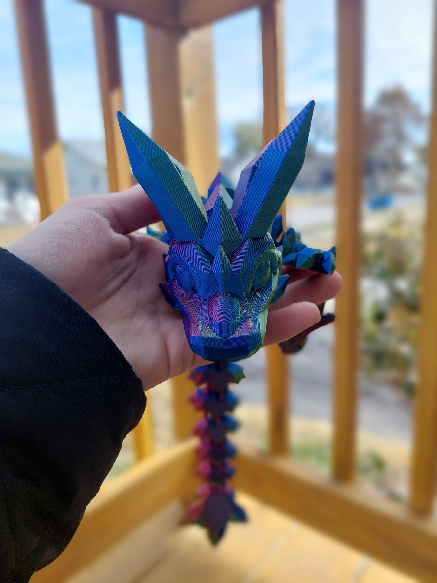 Articulated Crystal Dragon - Tadling/Baby/Adult - 9 Sizes - Flexible Sensory Toy - Unique Gift