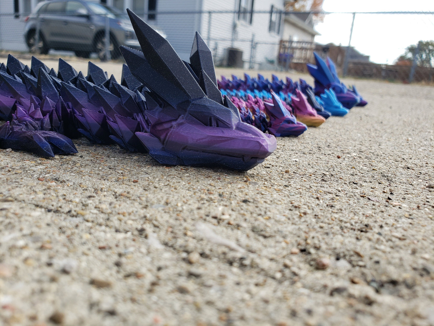 Articulated Crystal Dragon - Tadling/Baby/Adult - 9 Sizes - Flexible Sensory Toy - Unique Gift