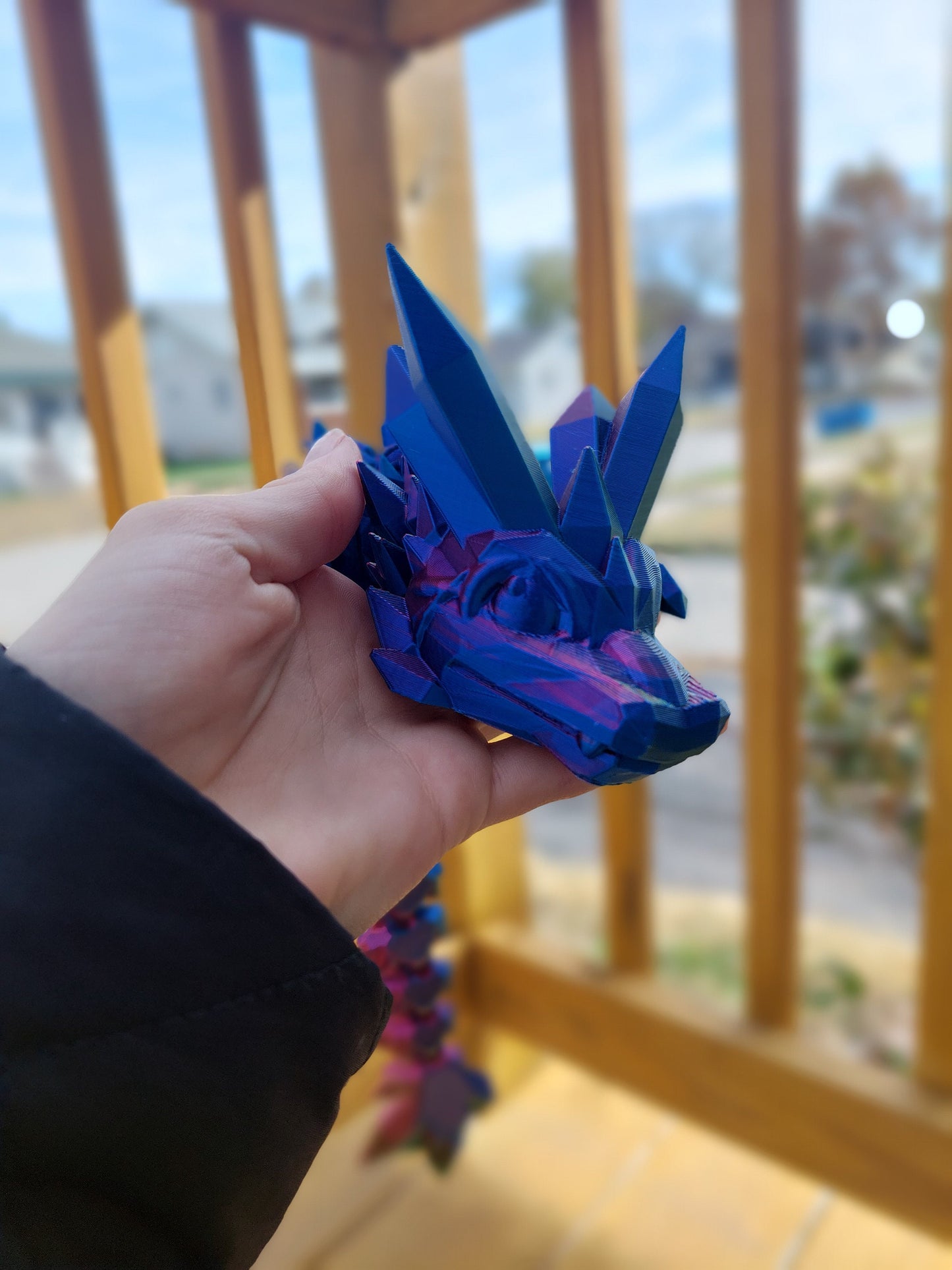 Articulated Crystal Dragon - Tadling/Baby/Adult - 9 Sizes - Flexible Sensory Toy - Unique Gift