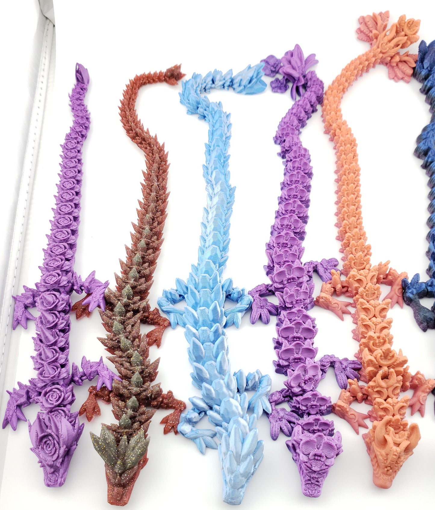 12 Inch 3D Printed Dragons - Sensory Stress Fidget - Articulated - Cinderwing3d