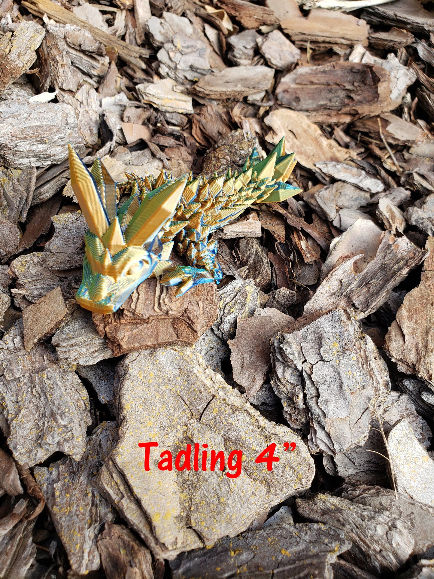 Articulated Crystal Dragon - Tadling/Baby/Adult - 9 Sizes - Flexible Sensory Toy - Unique Gift