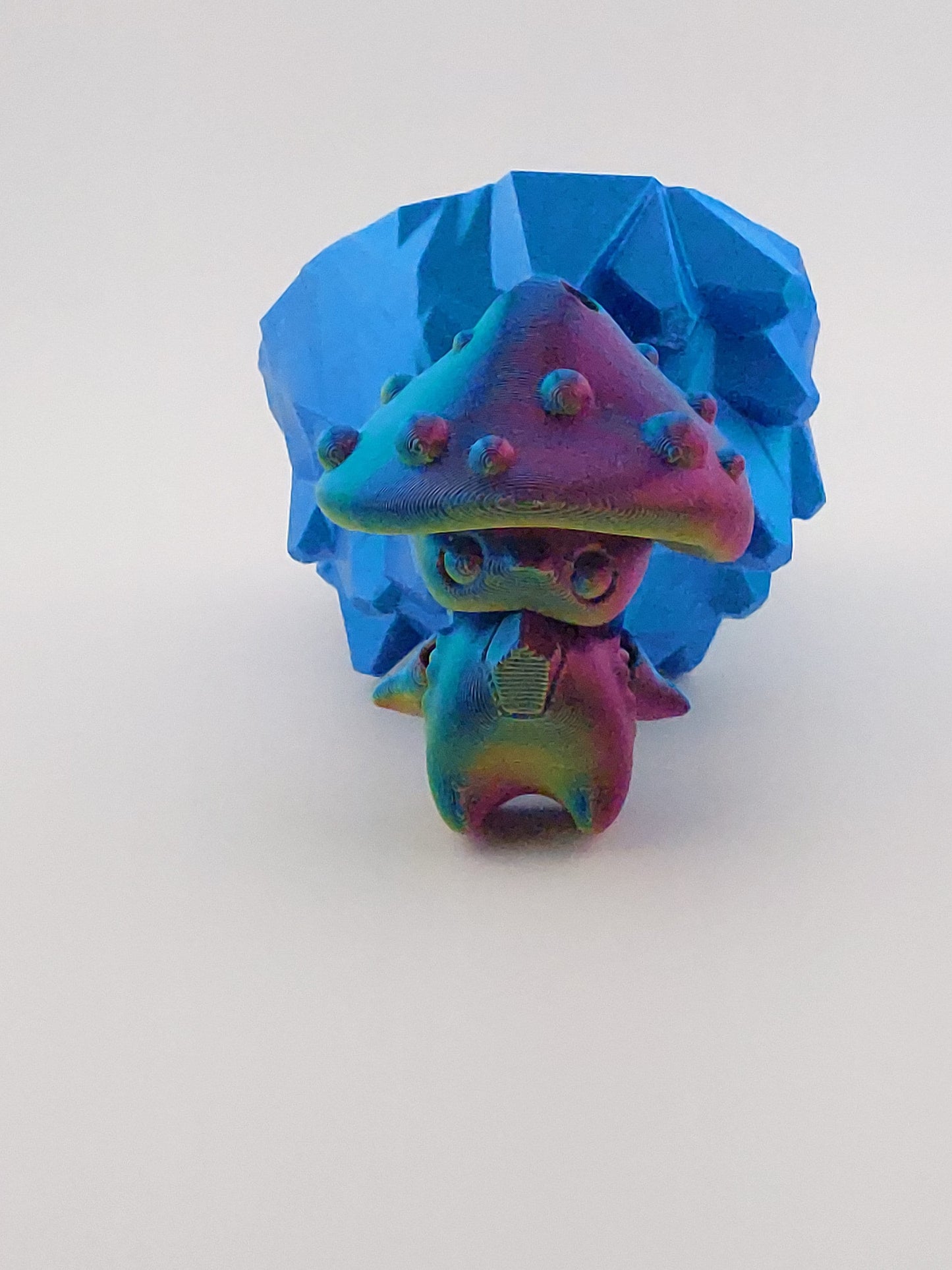 1 Articulated Forest Pixie Mushroom-- Keychain Decor Gift - 3D Printed Fidget Fantasy Creature - Customizable Colors - Authorized Seller
