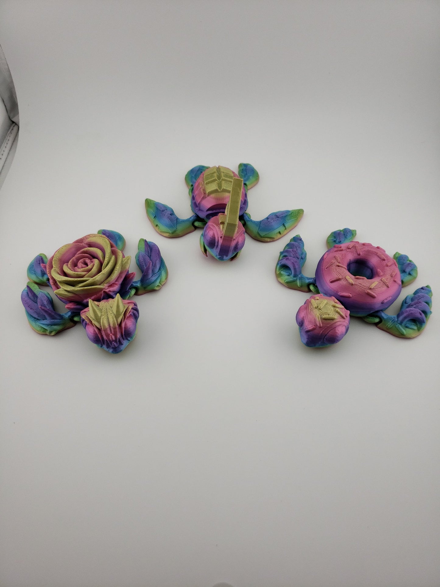 1 Articulated Turtle - 3D Printed Fidget Fantasy Creature - Customizable Colors - Cinderwing3d-