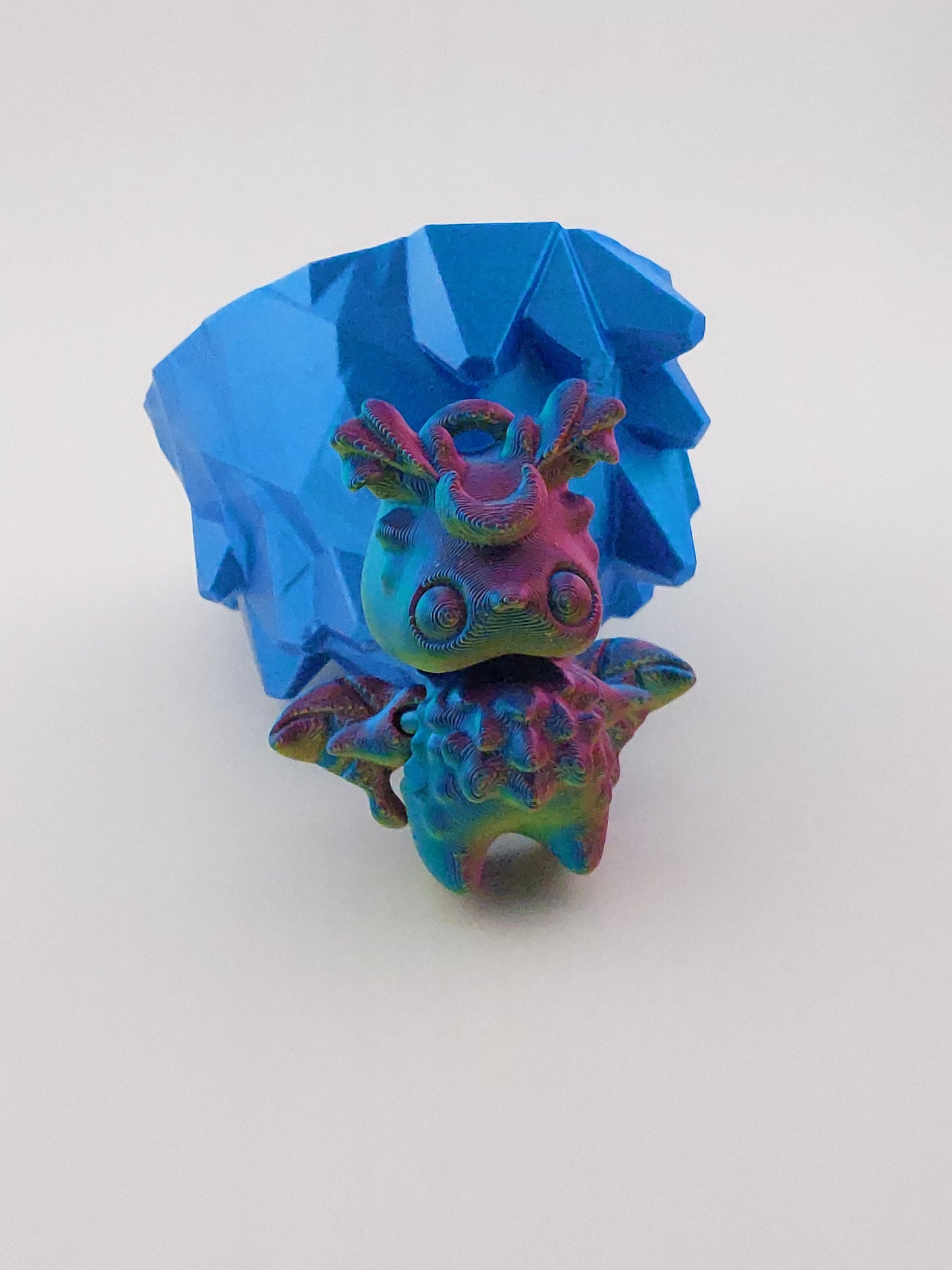 1 Articulated Forest Moth Man Pixie -- Keychain Decor Gift - 3D Printed Fidget Fantasy Creature - Customizable Colors - Authorized Seller
