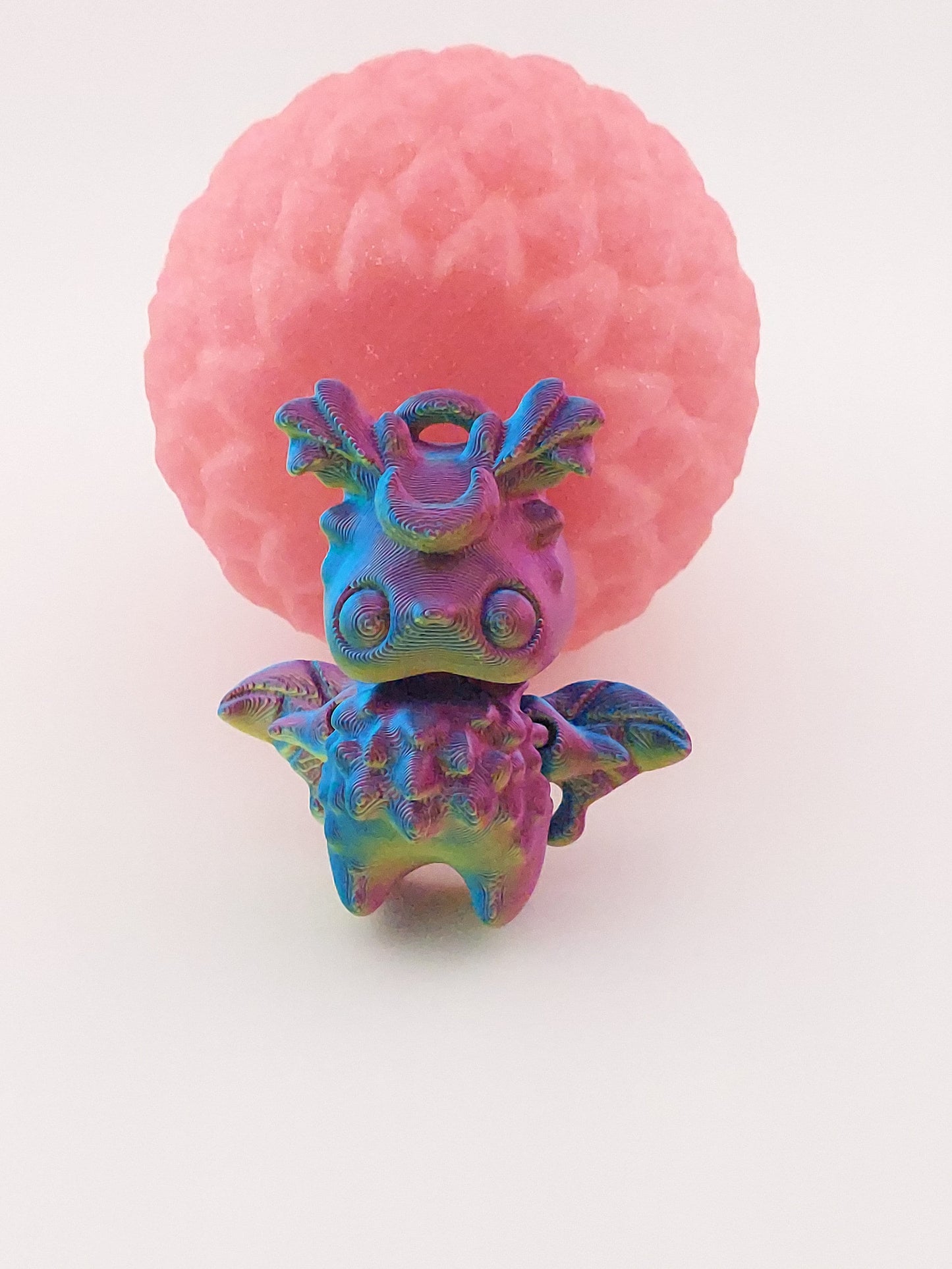 1 Articulated Forest Moth Man Pixie -- Keychain Decor Gift - 3D Printed Fidget Fantasy Creature - Customizable Colors - Authorized Seller