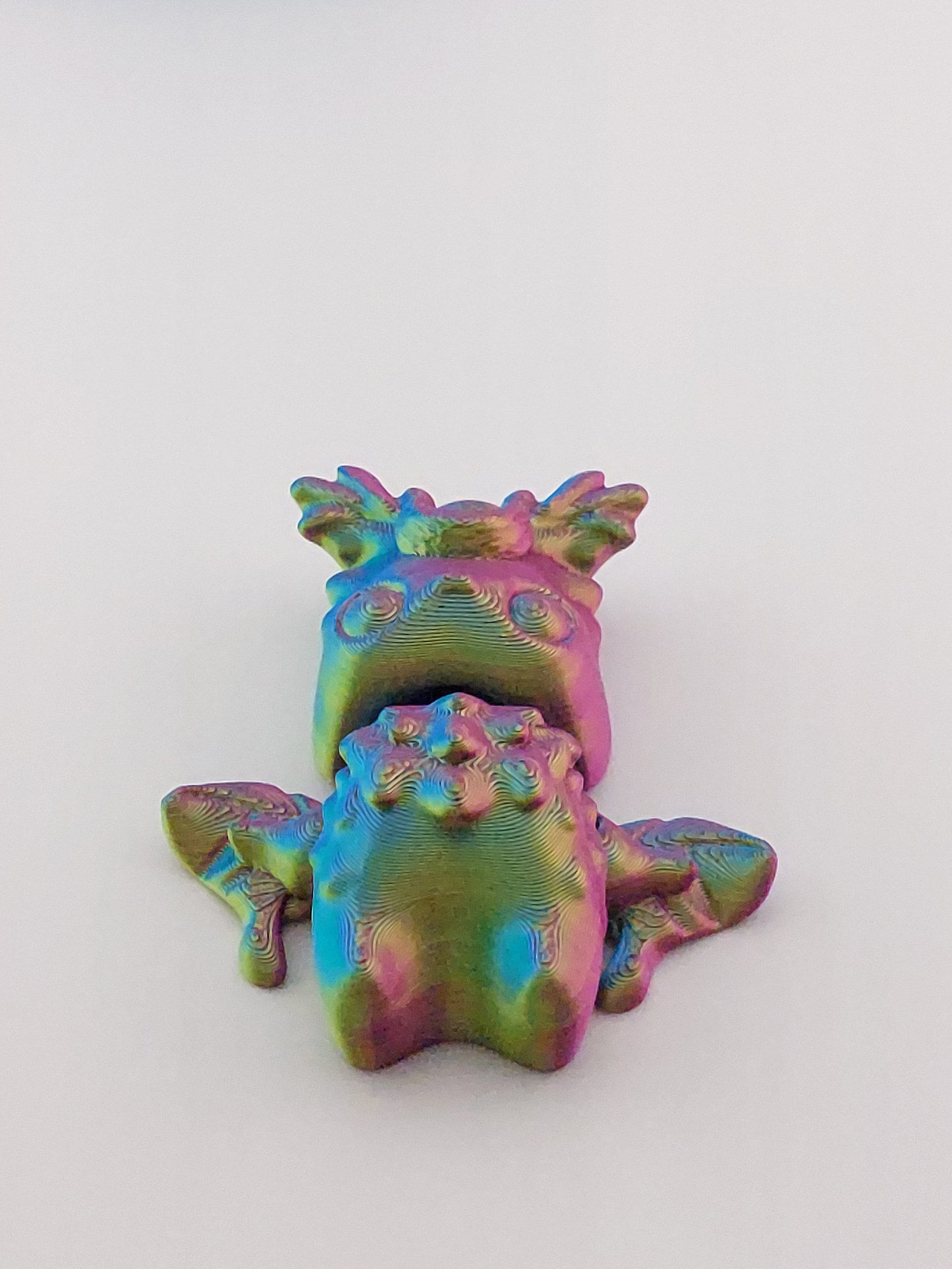 1 Articulated Forest Moth Man Pixie -- Keychain Decor Gift - 3D Printed Fidget Fantasy Creature - Customizable Colors - Authorized Seller