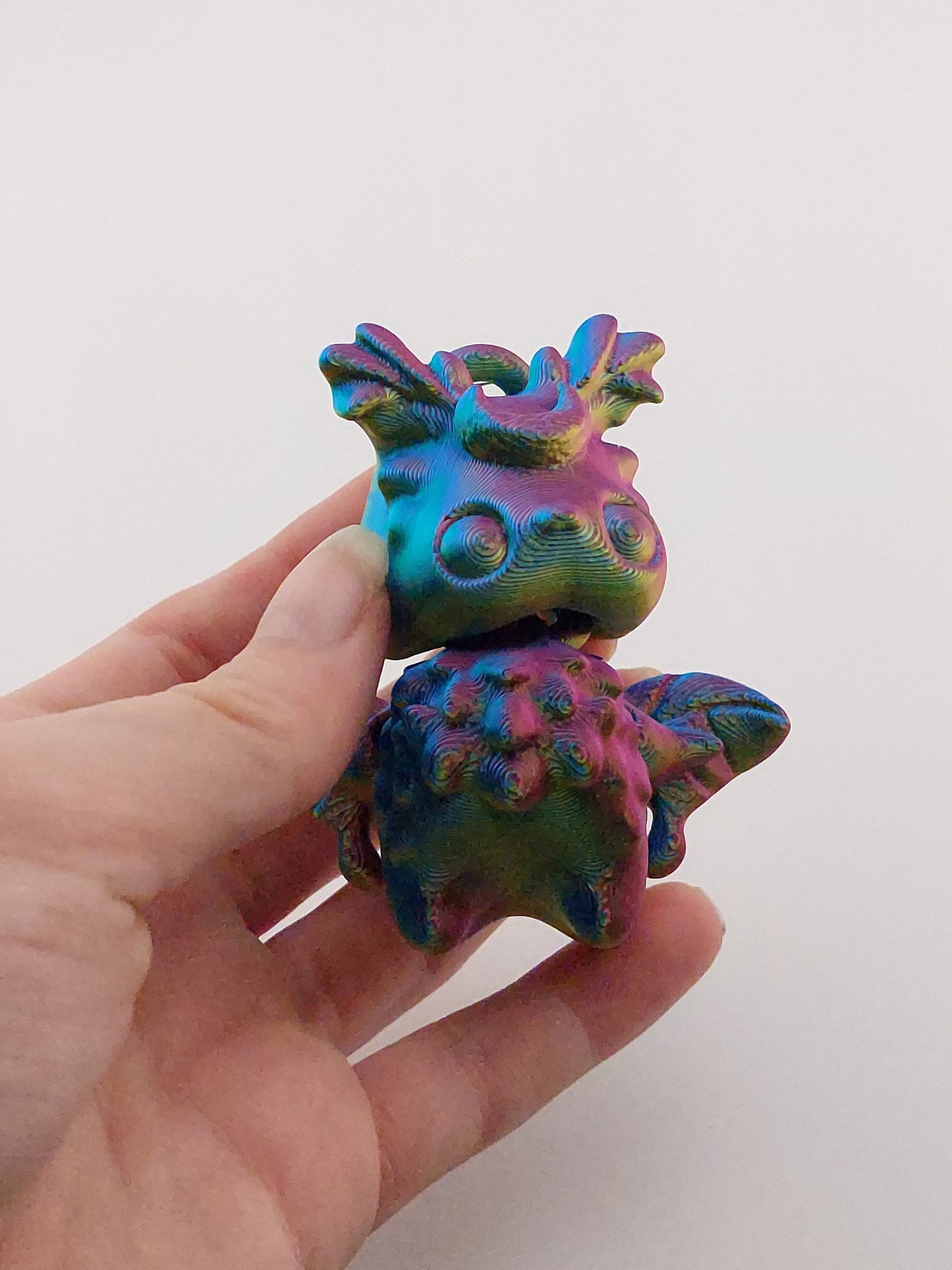 1 Articulated Forest Moth Man Pixie -- Keychain Decor Gift - 3D Printed Fidget Fantasy Creature - Customizable Colors - Authorized Seller