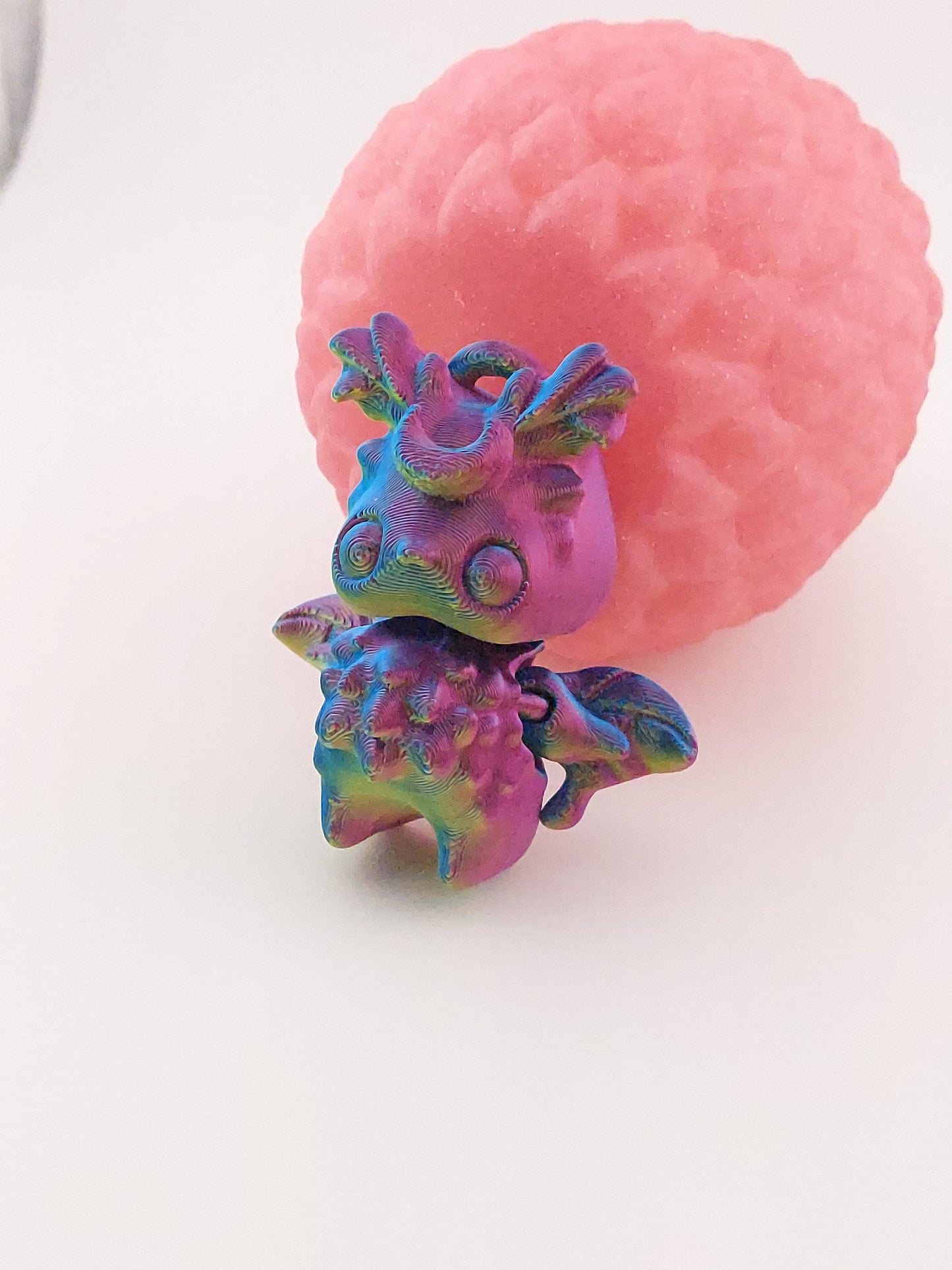 1 Articulated Forest Moth Man Pixie -- Keychain Decor Gift - 3D Printed Fidget Fantasy Creature - Customizable Colors - Authorized Seller