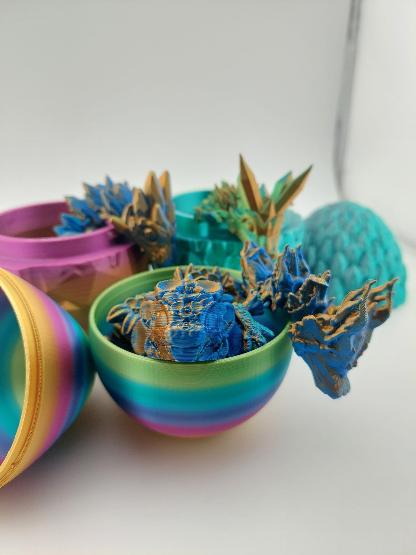 Mystery Tadlings Dragon Eggs - Articulated Dragons - 3 Different Eggs - Different Dragons - ~6 Inches