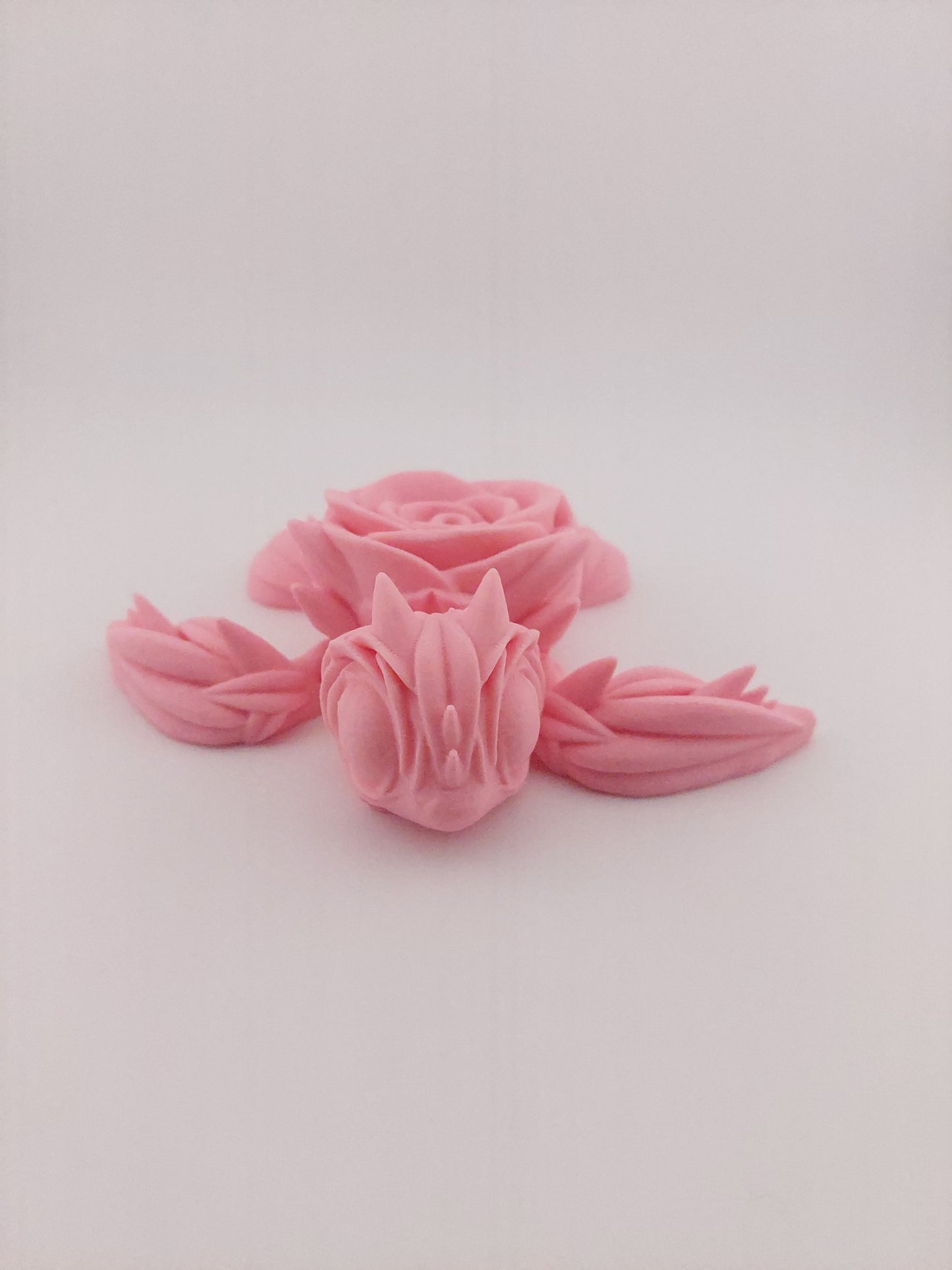 3D-Printed Articulated Rose Turtle Floral Decor Desk Decor Fidget Toy
