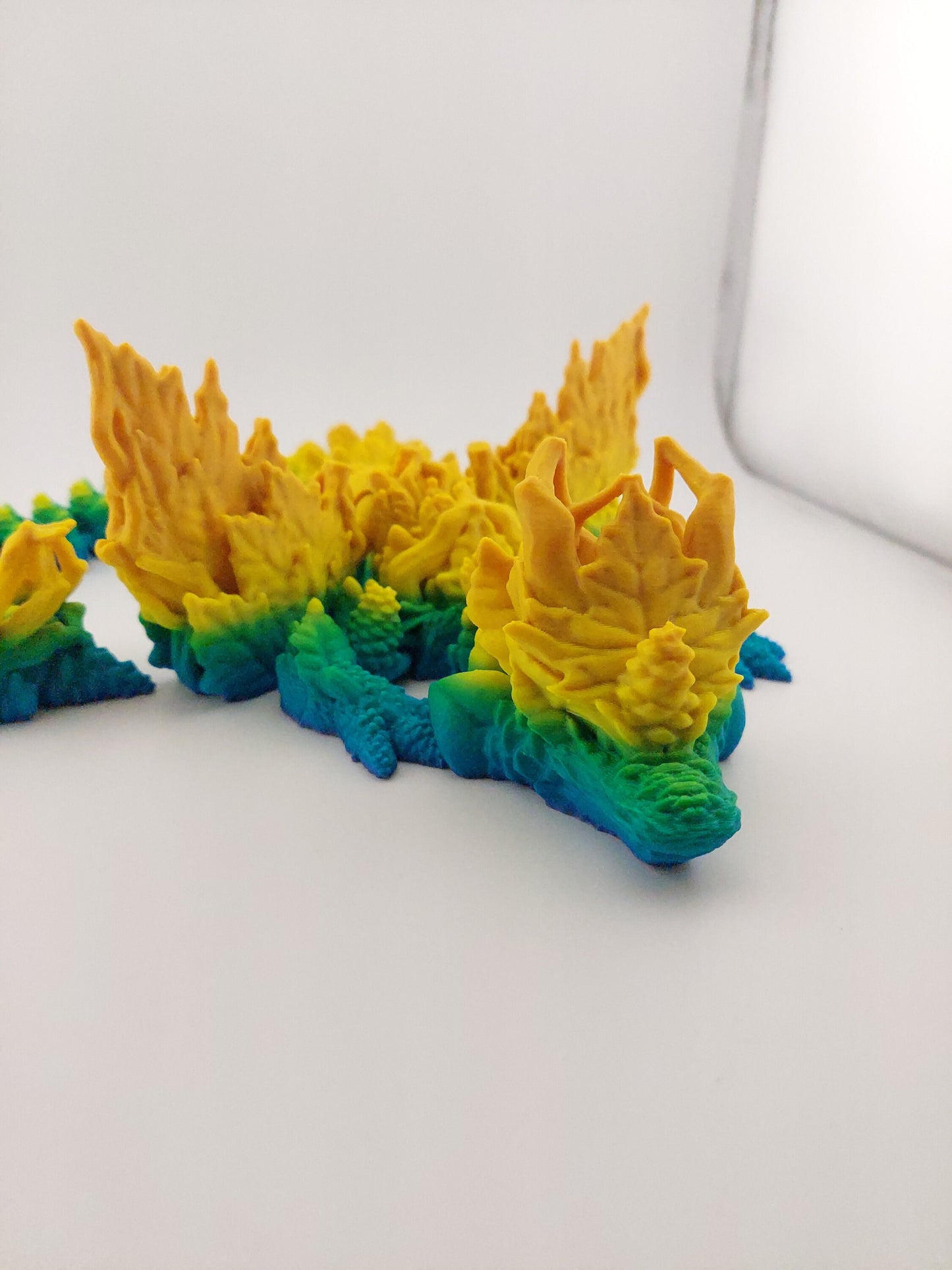 Articulated Autumn Seasonal Dragon - Flexible Sensory Toy - Unique Gift