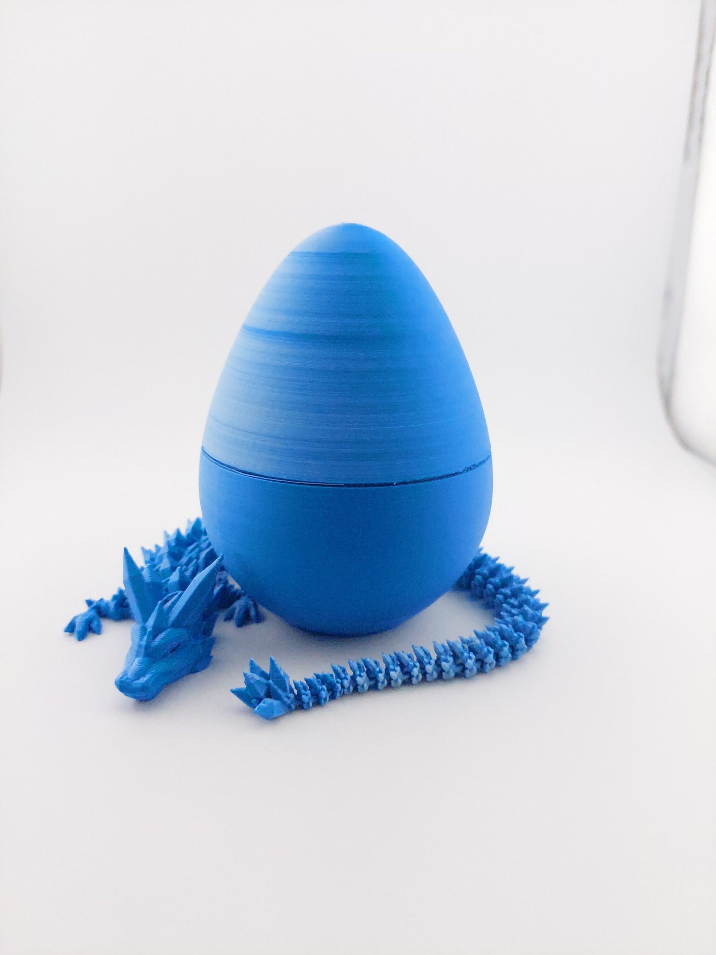 12 Inch Crystal Dragon And Matching Egg! - Sensory Stress Fidget - Articulated - Cinderwing3d - 3D Printed Dragon - Unique Gift