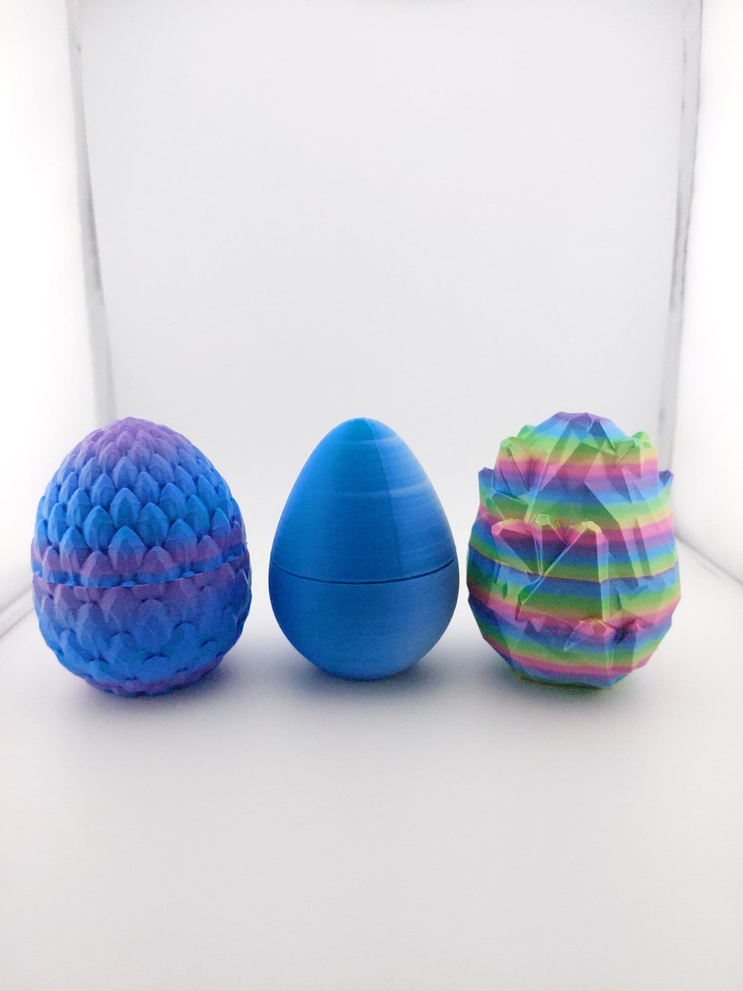 12 Inch Crystal Dragon And Matching Egg! - Sensory Stress Fidget - Articulated - Cinderwing3d - 3D Printed Dragon - Unique Gift