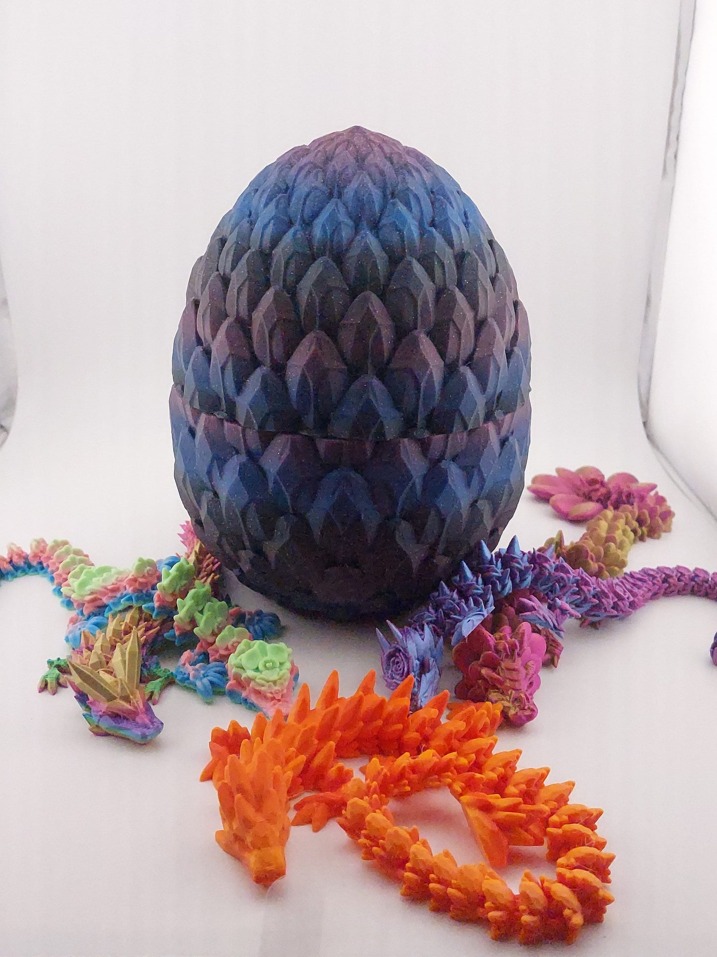 12 Inch 8 Styles of Dragons And Matching Egg! - Sensory Stress Fidget - Articulated - Cinderwing3d - 3D Printed Dragon - Unique Gift