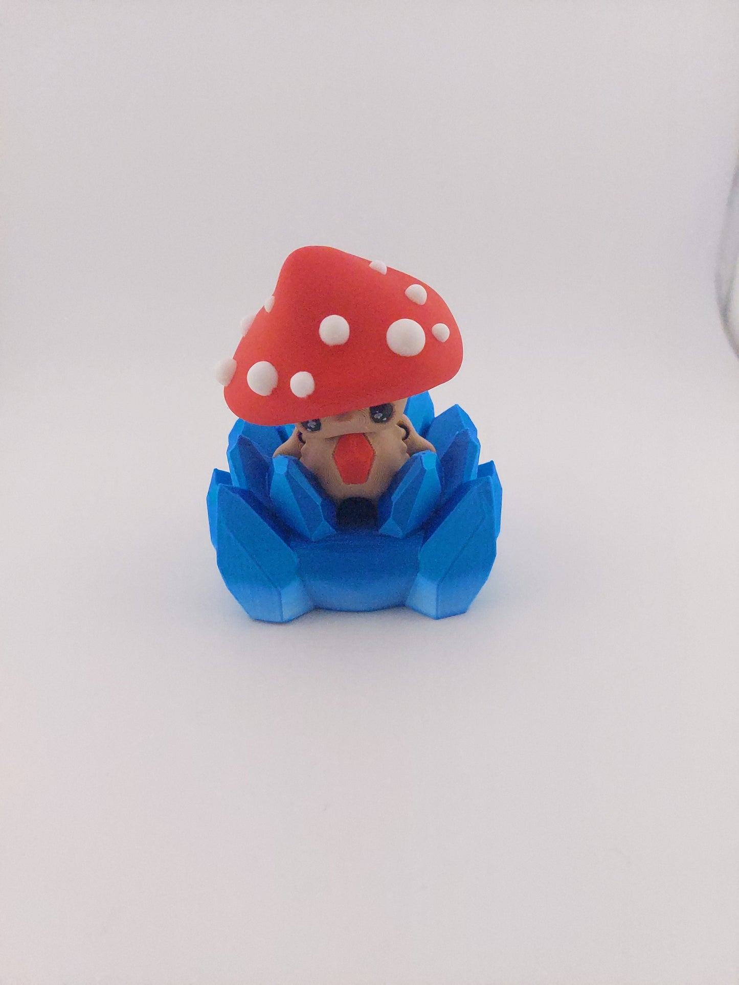 1 Articulated Forest Pixie Mushroom-- Keychain Decor Gift - 3D Printed Fidget Fantasy Creature - Customizable Colors - Authorized Seller