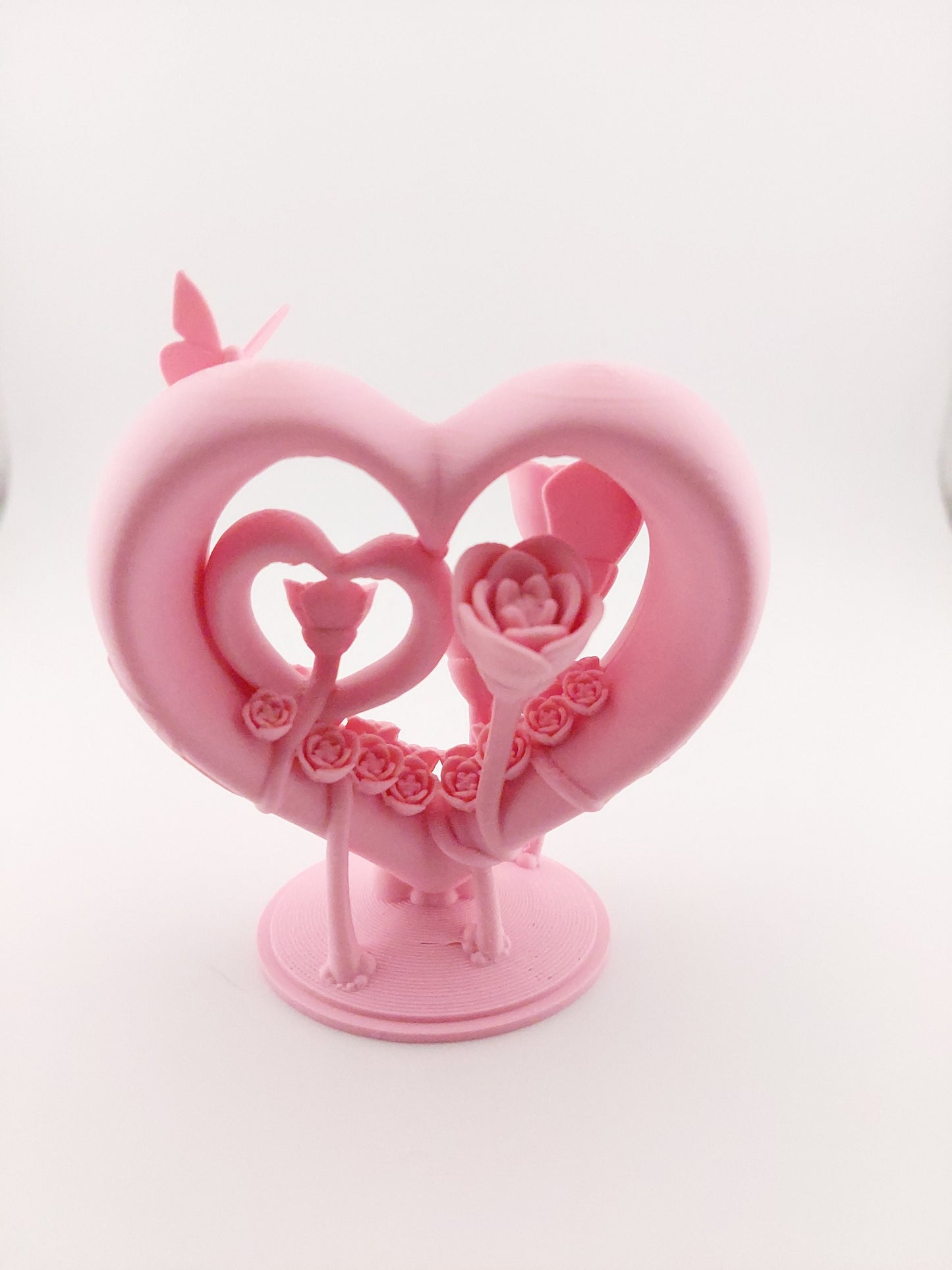 1 Valentine's Heart Figurine -- Decor Gift - 3D Printed Holiday Heart Love - Customizable Colors - Authorized Seller