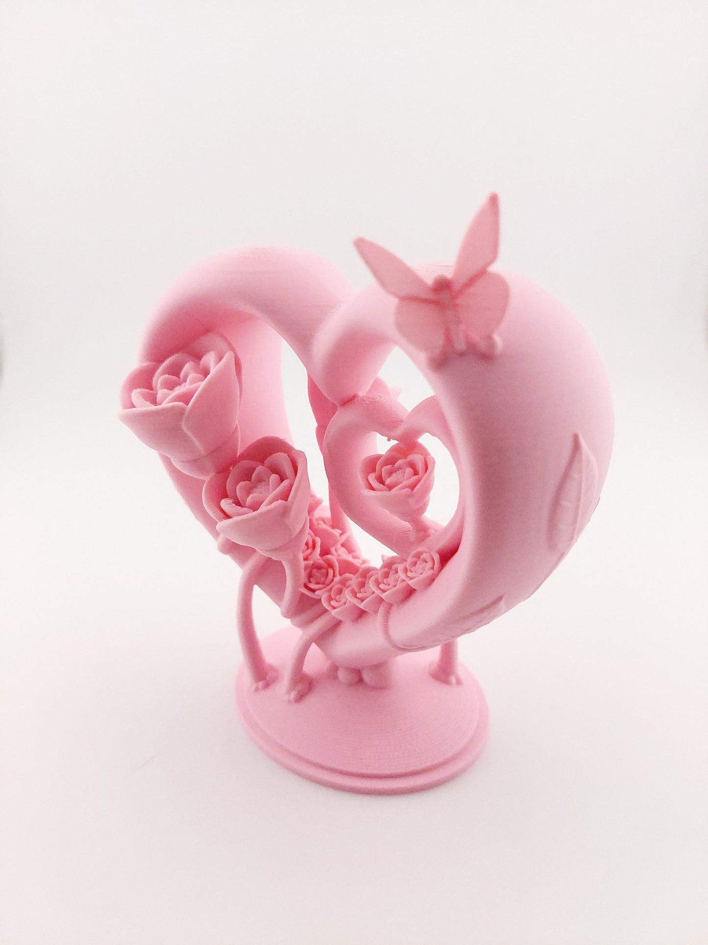 1 Valentine's Heart Figurine -- Decor Gift - 3D Printed Holiday Heart Love - Customizable Colors - Authorized Seller