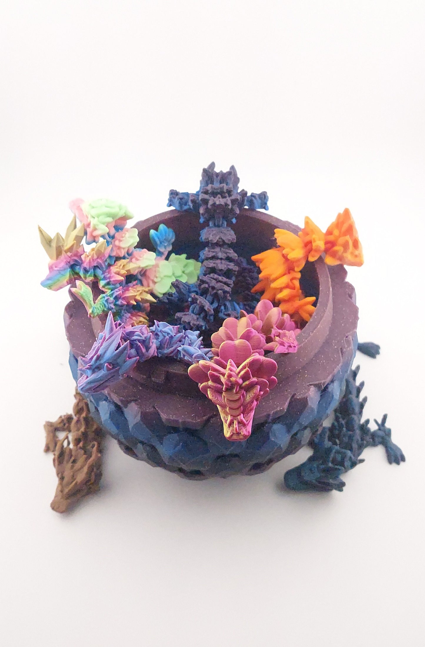 12 Inch 8 Styles of Dragons And Matching Egg! - Sensory Stress Fidget - Articulated - Cinderwing3d - 3D Printed Dragon - Unique Gift