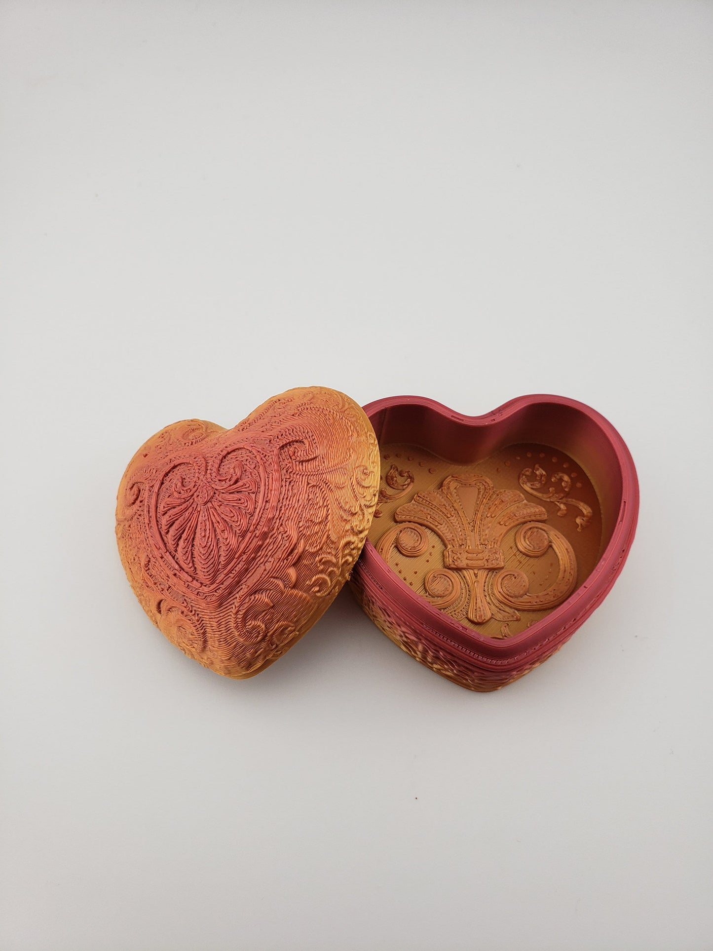1 Valentine's Heart Jewelry Box -- Decor Gift - 3D Printed Holiday Heart Love - Customizable Colors - Authorized Seller