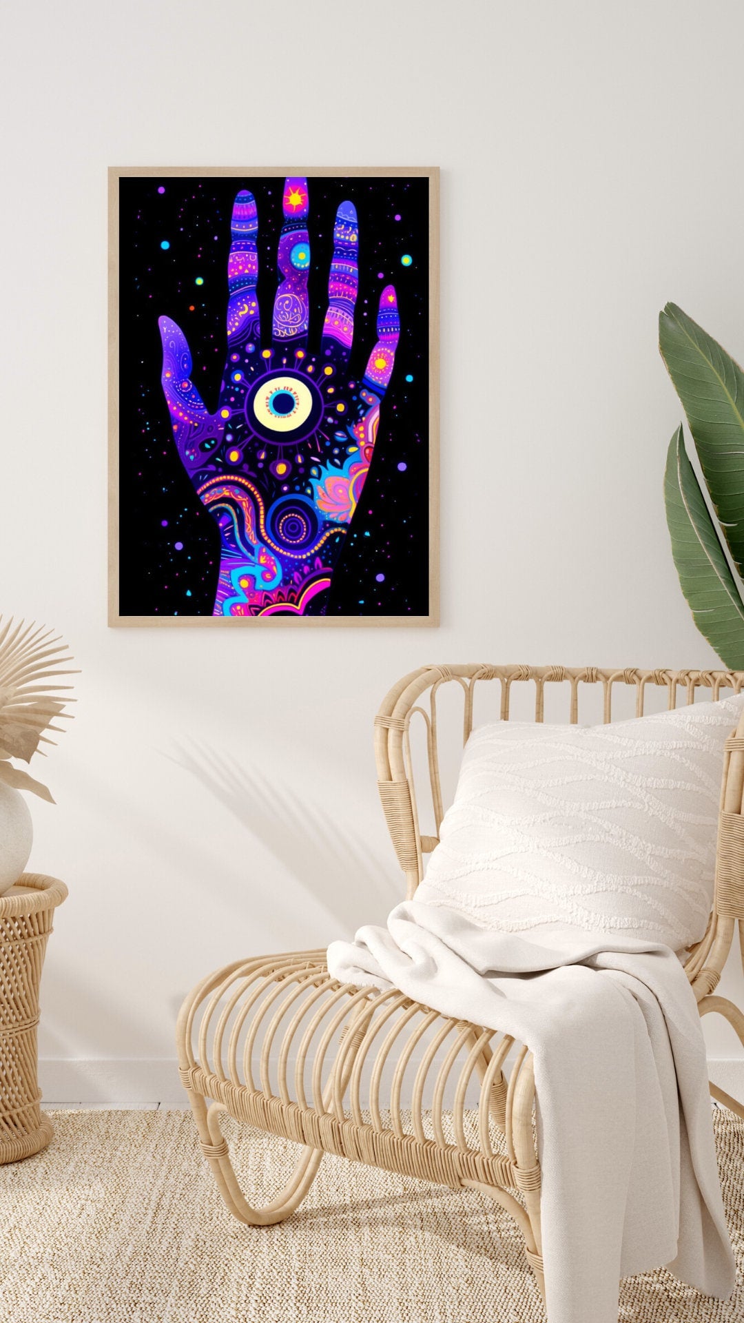 Galactic Grasp: The Cosmic Palm Art Print