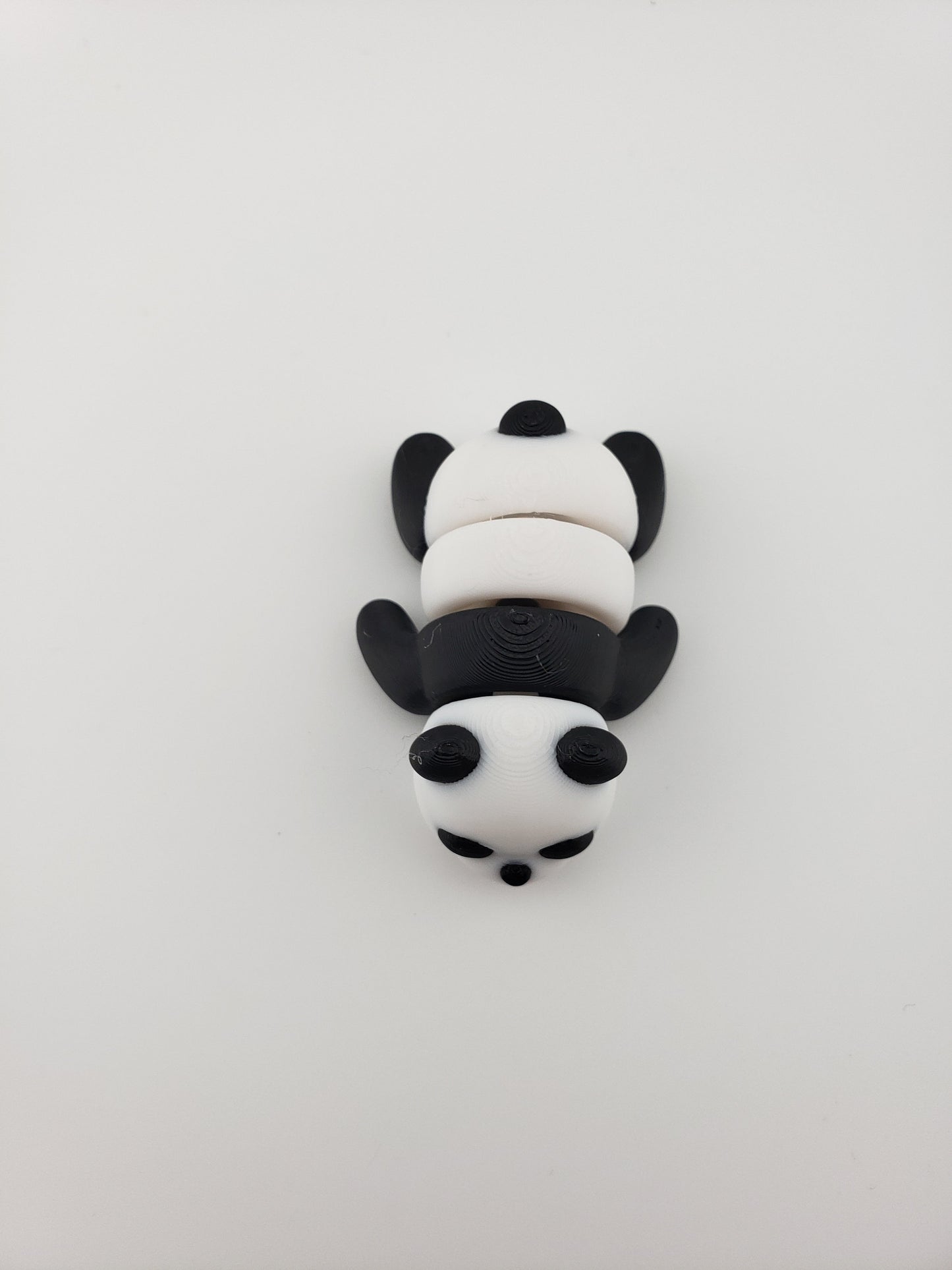 1 Articulated Painted Panda Bear - 3D Printed Fidget Fantasy Creature - Customizable Colors