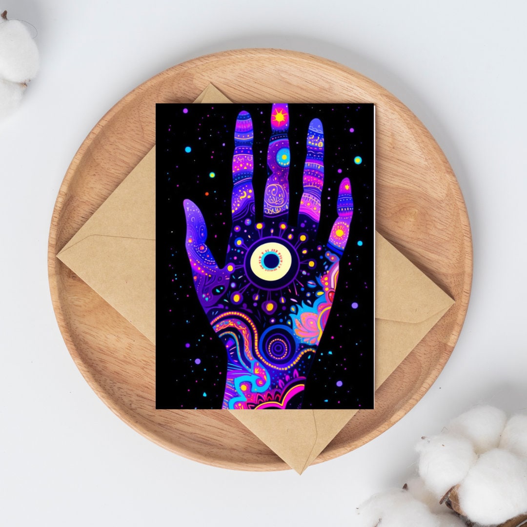 Galactic Grasp: The Cosmic Palm Art Print
