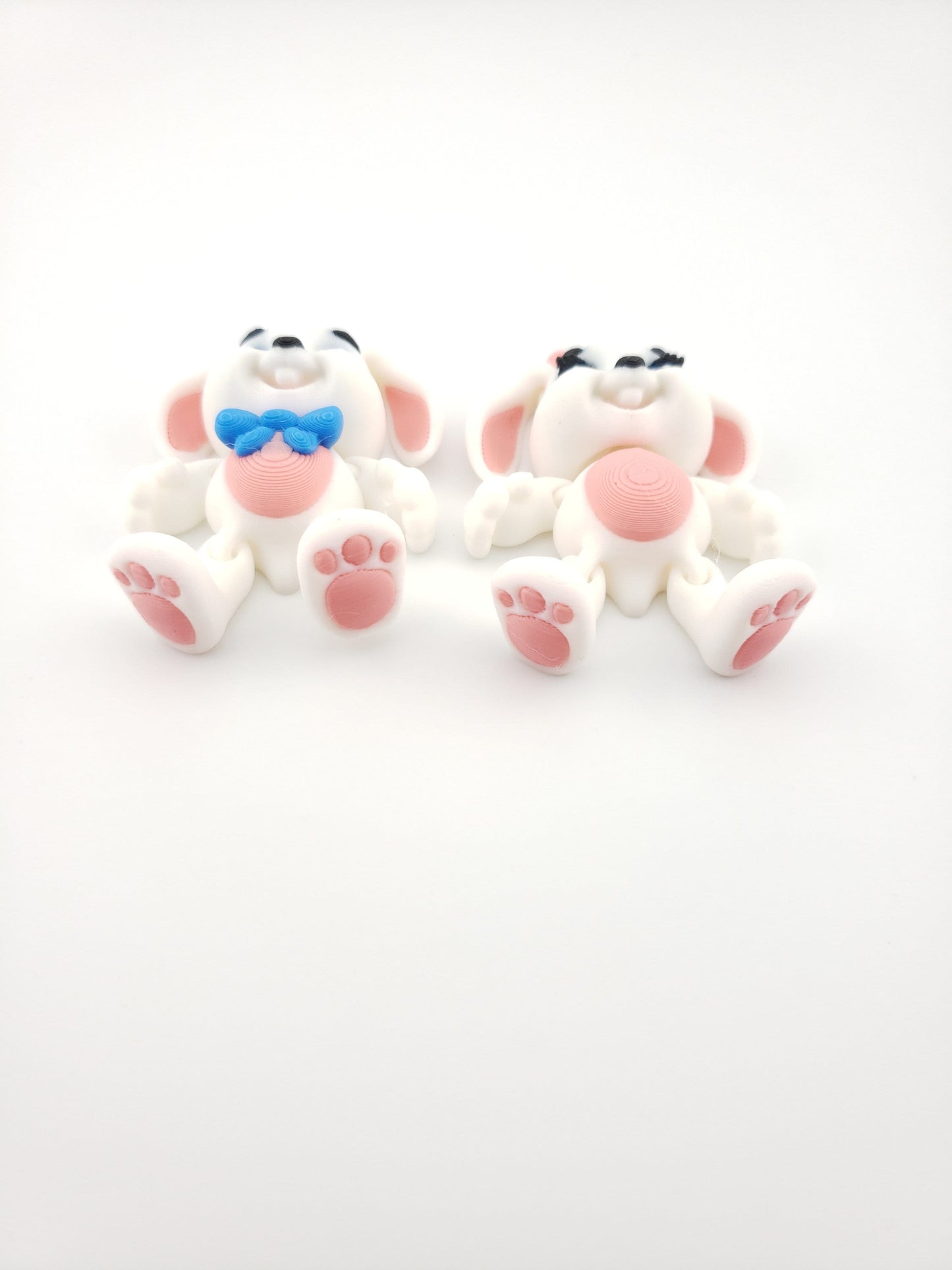 Bunny Couple - 3D Printed Fidget Fantasy Creature - Authorized Seller - Articulated Toy Figure