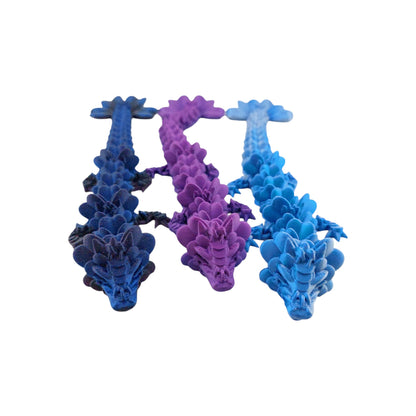 1 Articulated Clover Dragon - 3D Printed Fidget Fantasy Creature - Customizable Colors - Cinderwing3d- 12 Inch