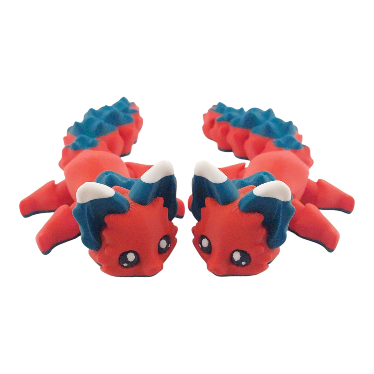 Articulated Holly the Christmas Flexi Fox 7.5 Inches - 3D Printed Fidget Fantasy Creature - Authorized Seller