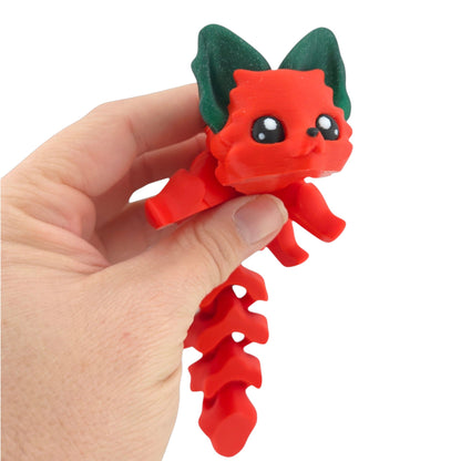 Sara the Strawberry Fox - 7.5" 3D Printed Collectible