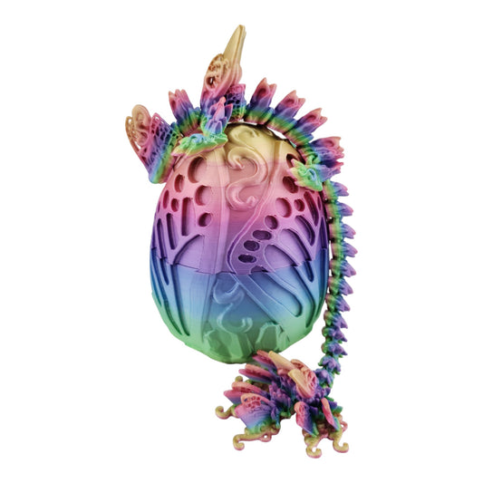 Butterfly Dragon and Egg - 3D Printed Collectible Set