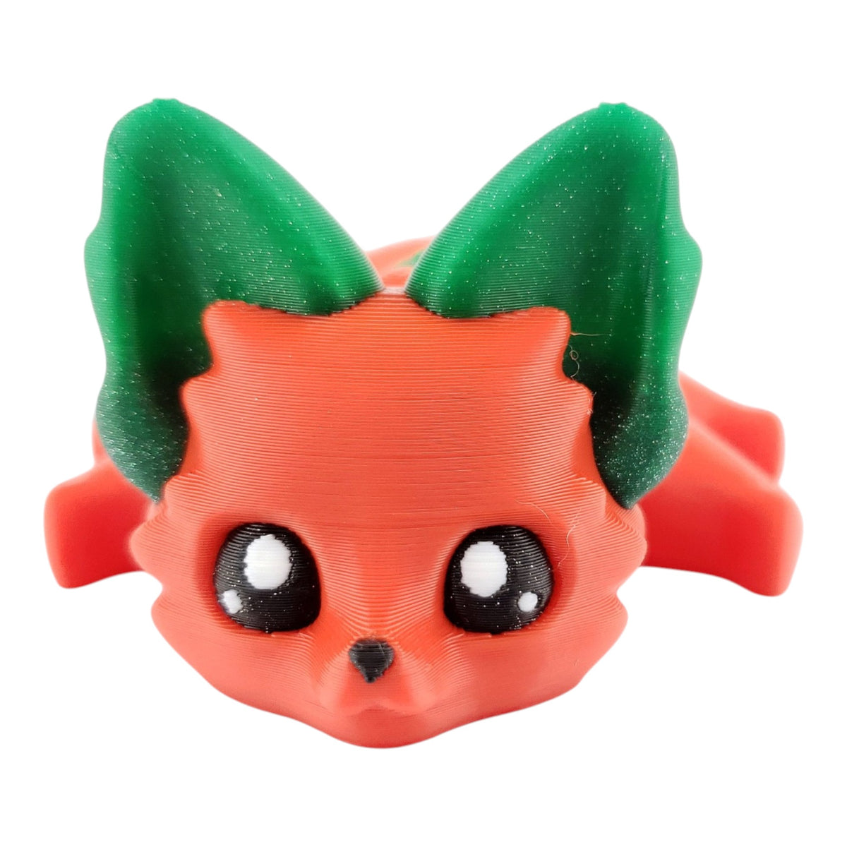 Sara The Strawberry Fox Flexi Fox 7.5 Inches - 3D Printed Fidget Fantasy Creature - Authorized Seller - Articulated