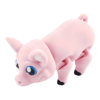 Flexi Pig - 3D Printed Fidget Fantasy Creature - Authorized Seller - Articulated Toy Figure