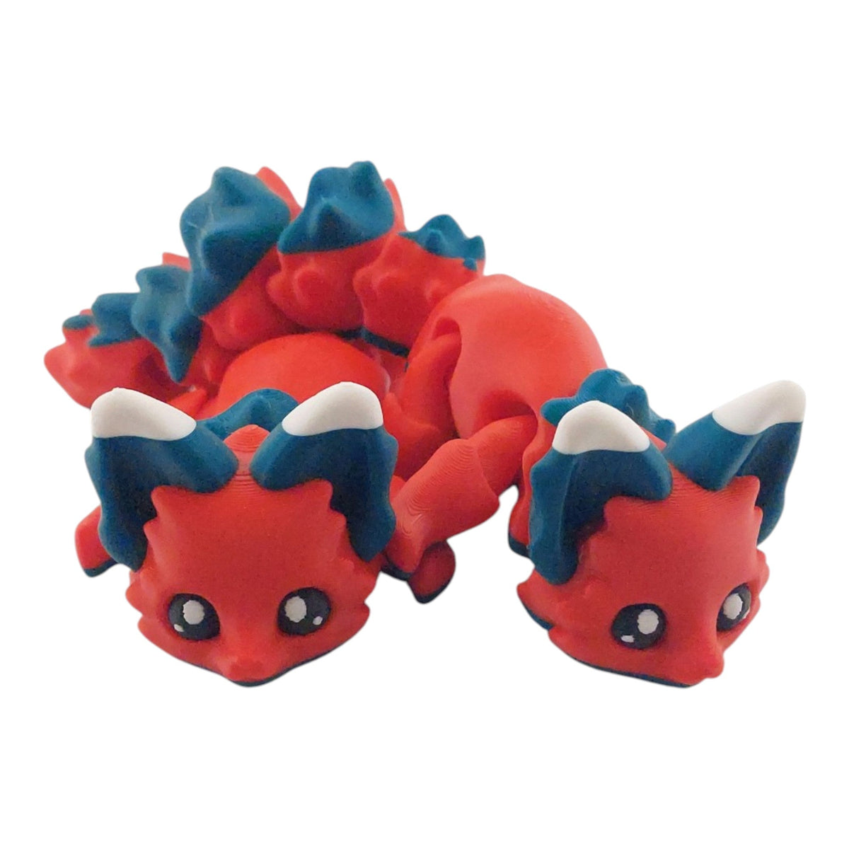 Articulated Holly the Christmas Flexi Fox 7.5 Inches - 3D Printed Fidget Fantasy Creature - Authorized Seller