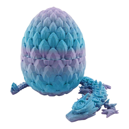 12 Inch Rose Dragon And Matching Egg! - Sensory Stress Fidget - Articulated - Cinderwing3d - 3D Printed Dragon - Unique Gift