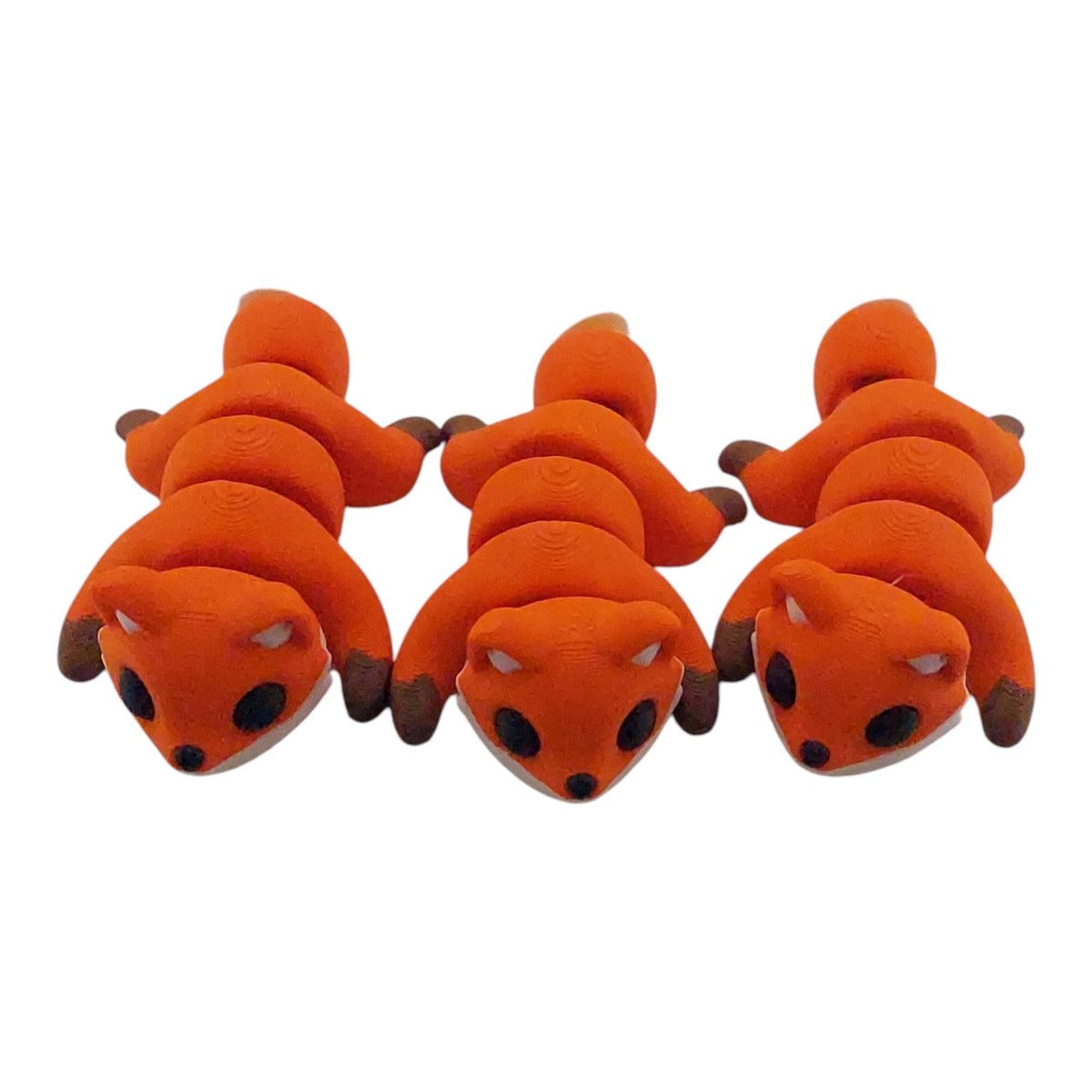 1 Articulated Painted Fox - 3D Printed Fidget Fantasy Creature - Customizable Colors
