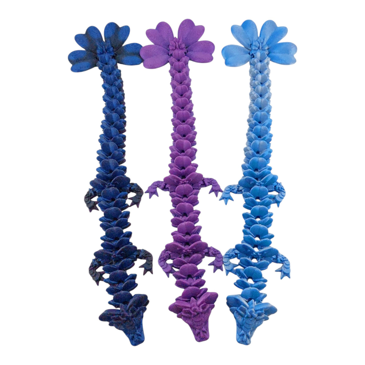 1 Articulated Clover Dragon - 3D Printed Fidget Fantasy Creature - Customizable Colors - Cinderwing3d- 12 Inch