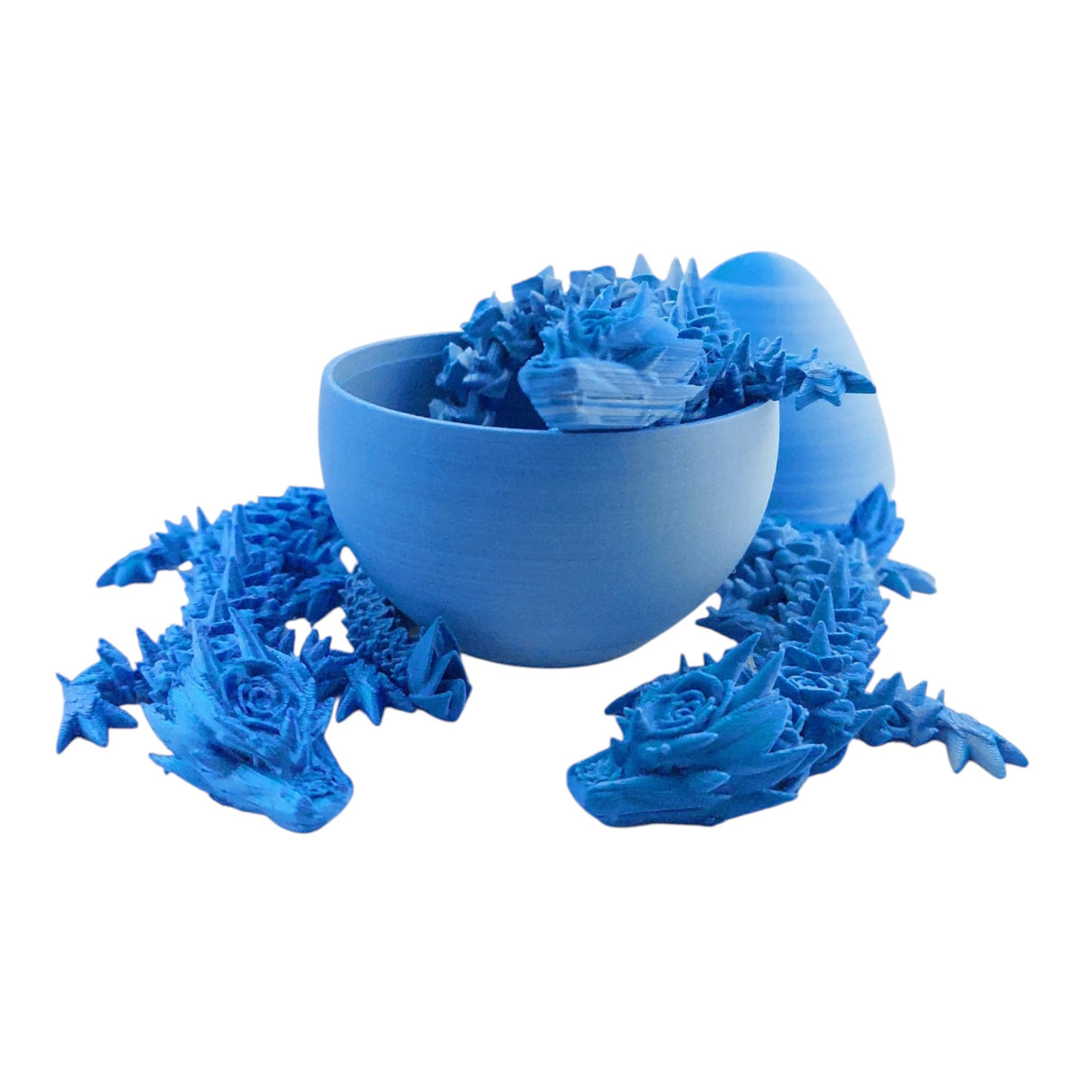 12 Inch Rose Dragon And Matching Egg! - Sensory Stress Fidget - Articulated - Cinderwing3d - 3D Printed Dragon - Unique Gift
