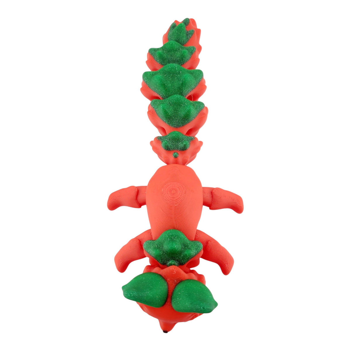 Sara The Strawberry Fox Flexi Fox 7.5 Inches - 3D Printed Fidget Fantasy Creature - Authorized Seller - Articulated
